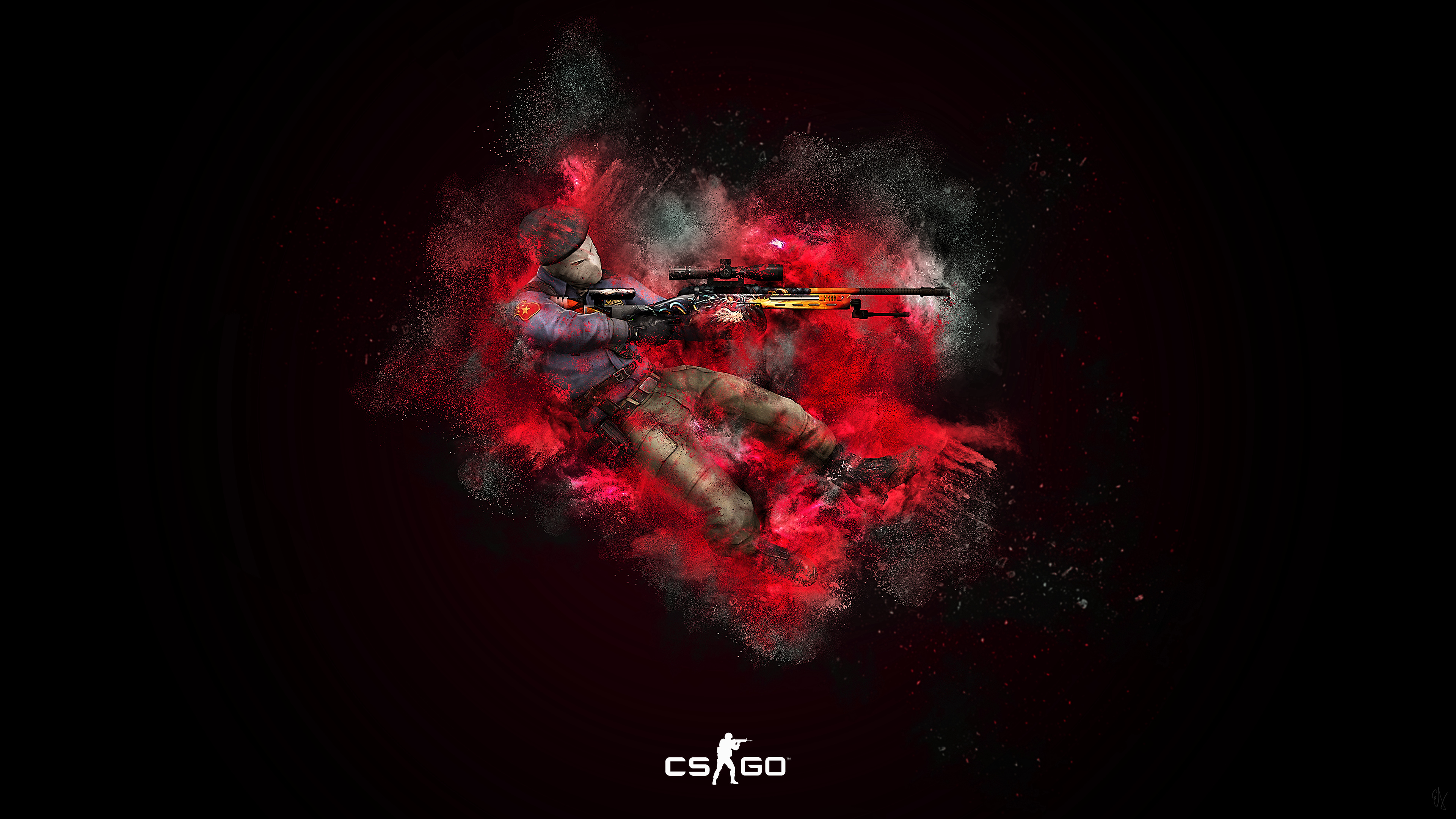 CS:GO Separatist agent, AWP Dragon Lore, CS GO logo, 4K Desktop wallpaper
