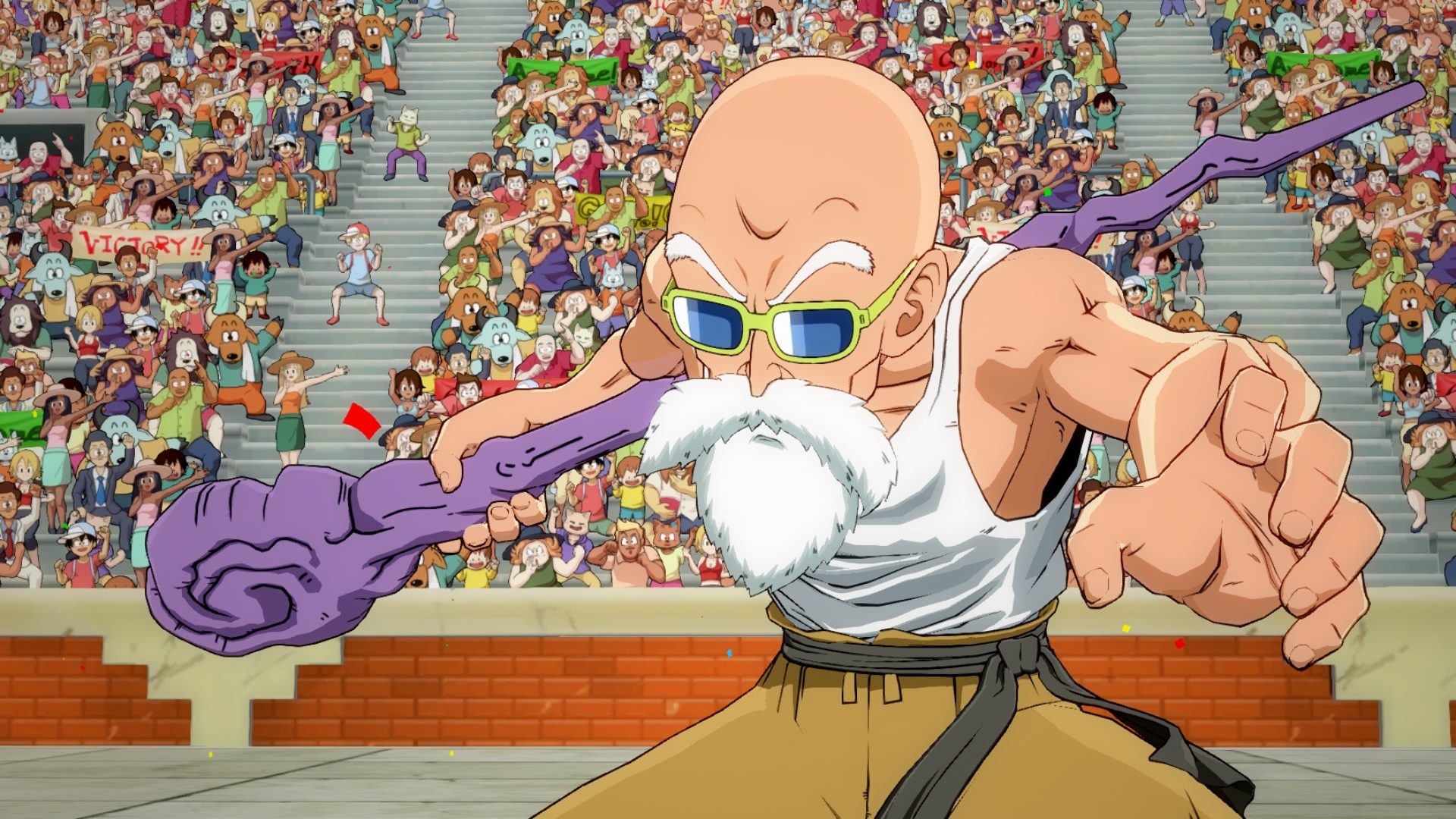 Dragon Ball FighterZ, Master Roshi abilities, Powerful techniques, Unyielding spirit, 1920x1080 Full HD Desktop