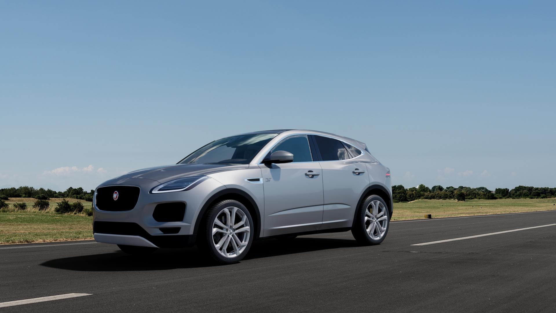 Jaguar E-PACE, Auto elegance, Silver sheen, Sophisticated design, 1920x1080 Full HD Desktop