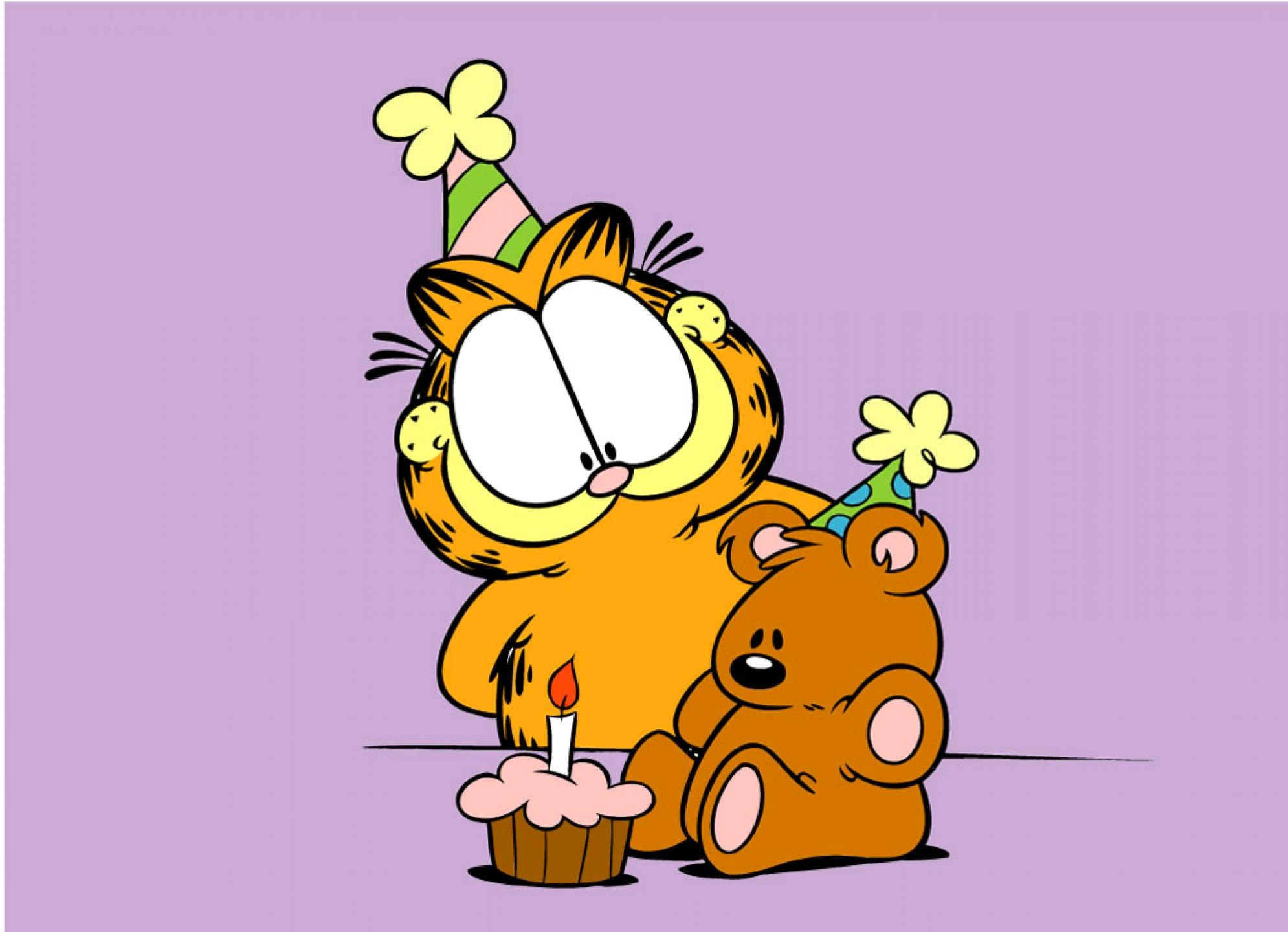 Garfield, Garfield birthday, HD wallpapers, Celebration time, 1990x1440 HD Desktop