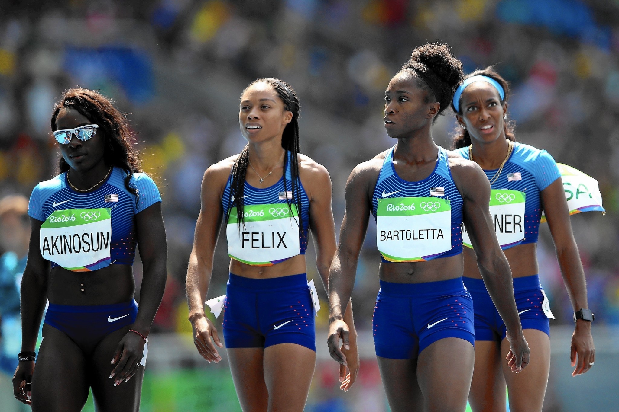 Tianna Bartoletta, Morolake Akinosun, Olympics, Chicago Tribune, 2050x1370 HD Desktop