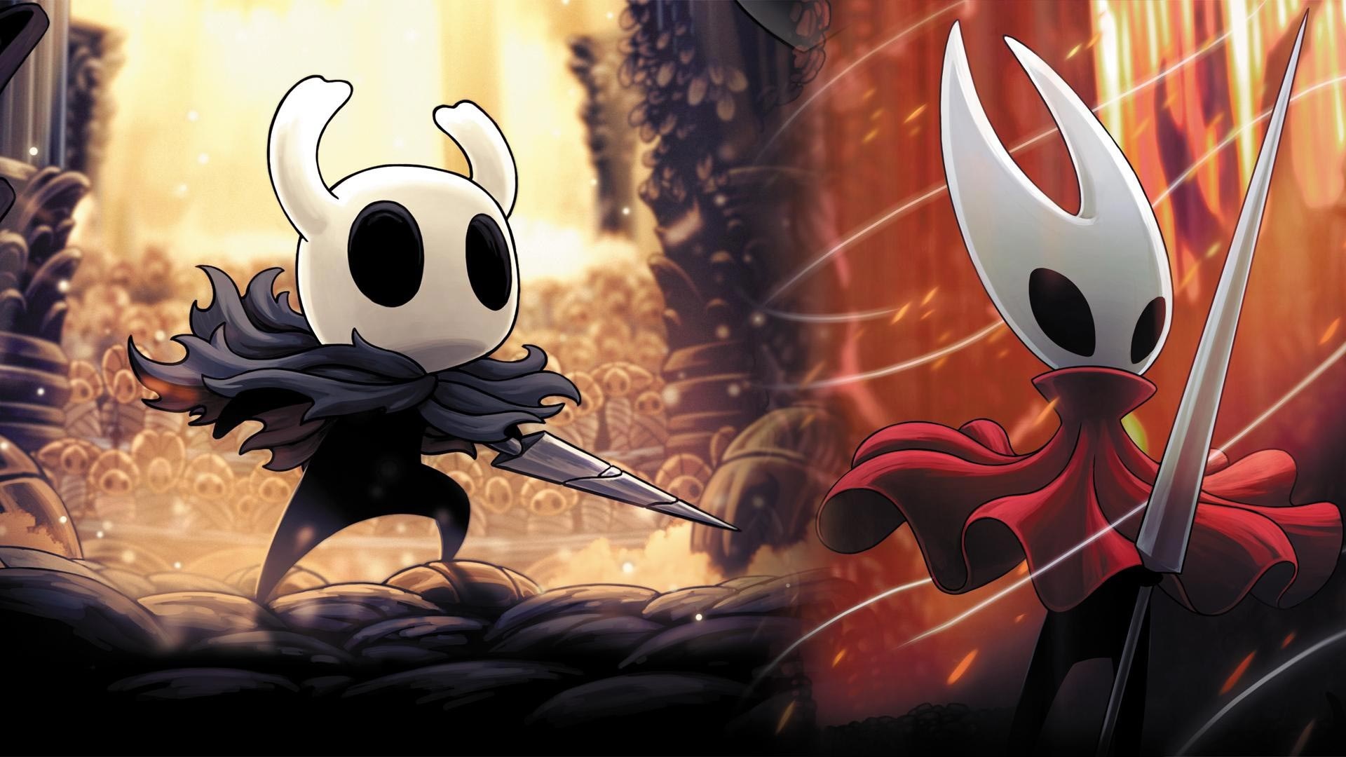 The Knight, Hornet, Hollow Knight, Nail and needle weapons, Full HD Desktop wallpaper