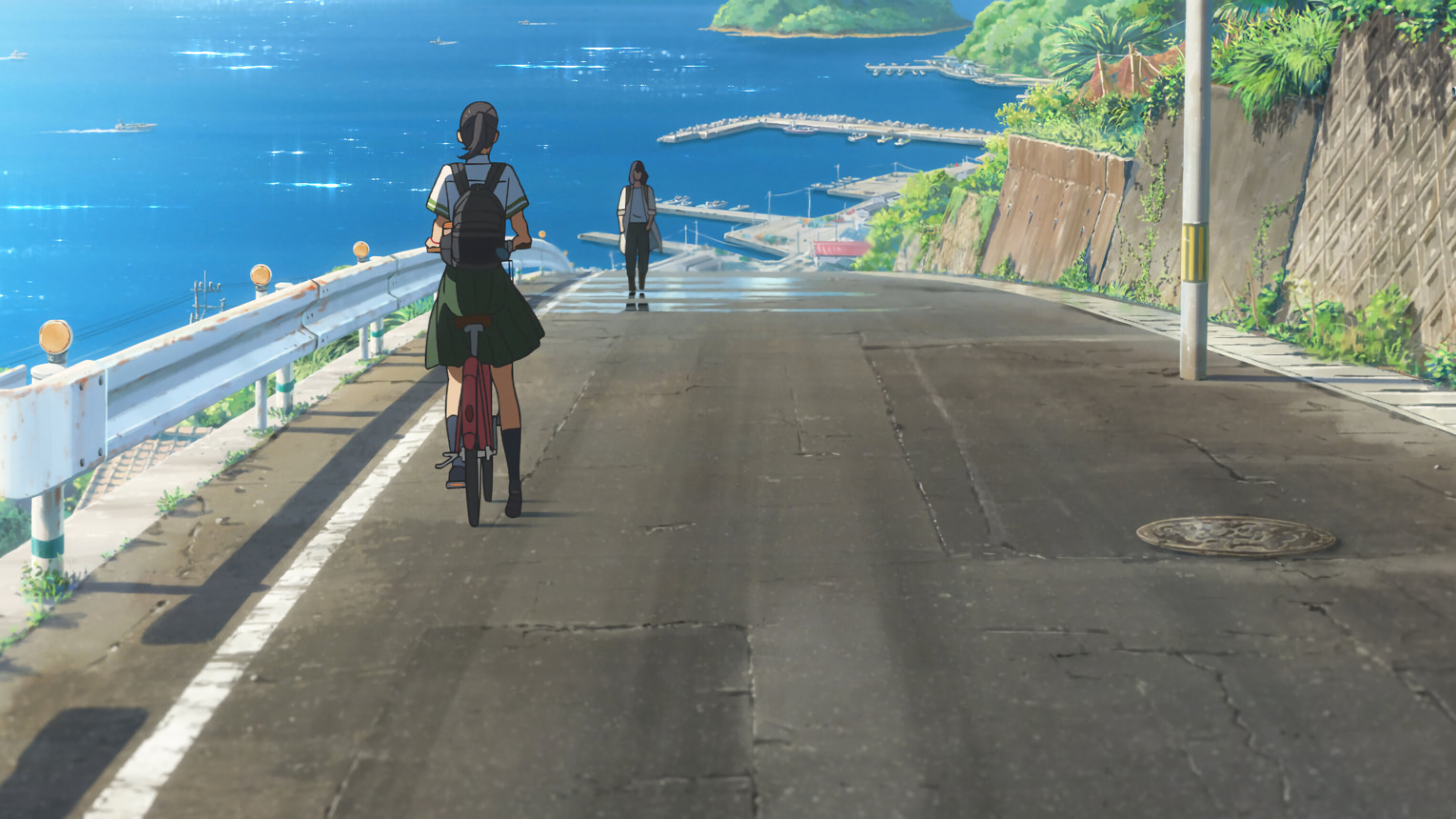 Suzume no Tojimari characters, Suspenseful plot twists, Detailed animation, Emotional moments, 3060x1720 HD Desktop