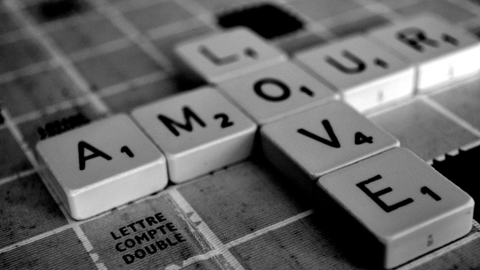 Scrabble, Love, French Scrabble, Games, 1920x1080 Full HD Desktop