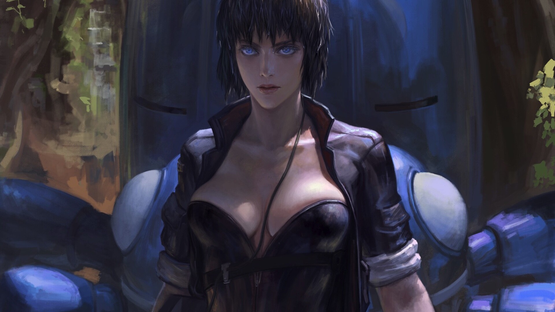 Motoko Kusanagi, Anime art, Ghost in the Shell, HD image, 1920x1080 Full HD Desktop