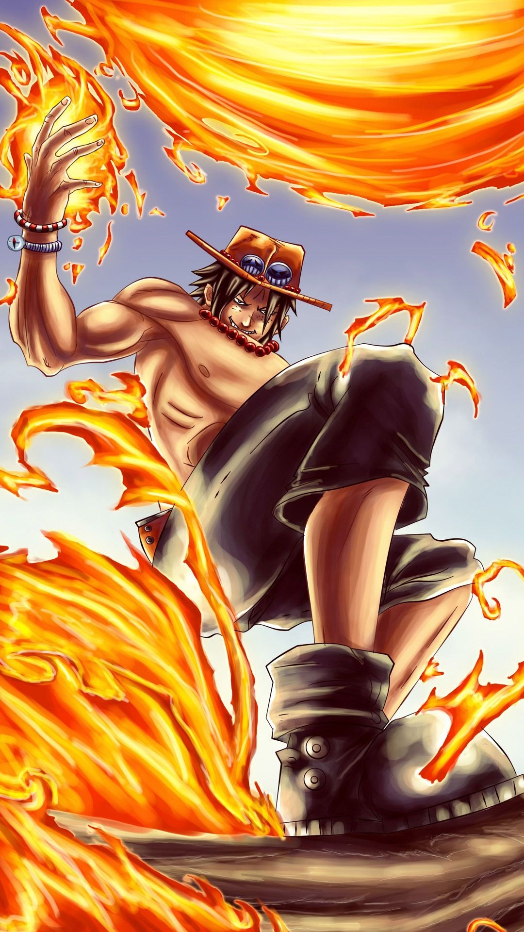 Portgas D. Ace, Mera Mera no Mi, One Piece, Full HD Phone wallpaper