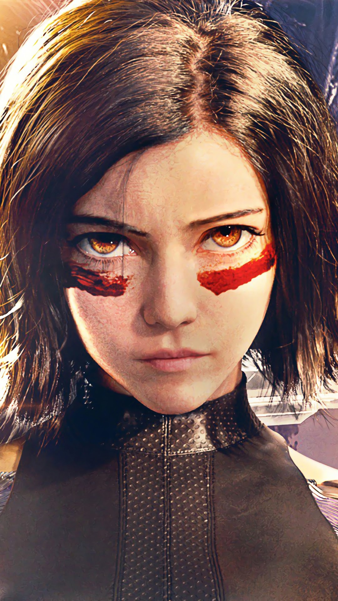 Alita: Battle Angel film, iPhone wallpaper, 4K background, Sci-fi adventure, 1080x1920 Full HD Phone
