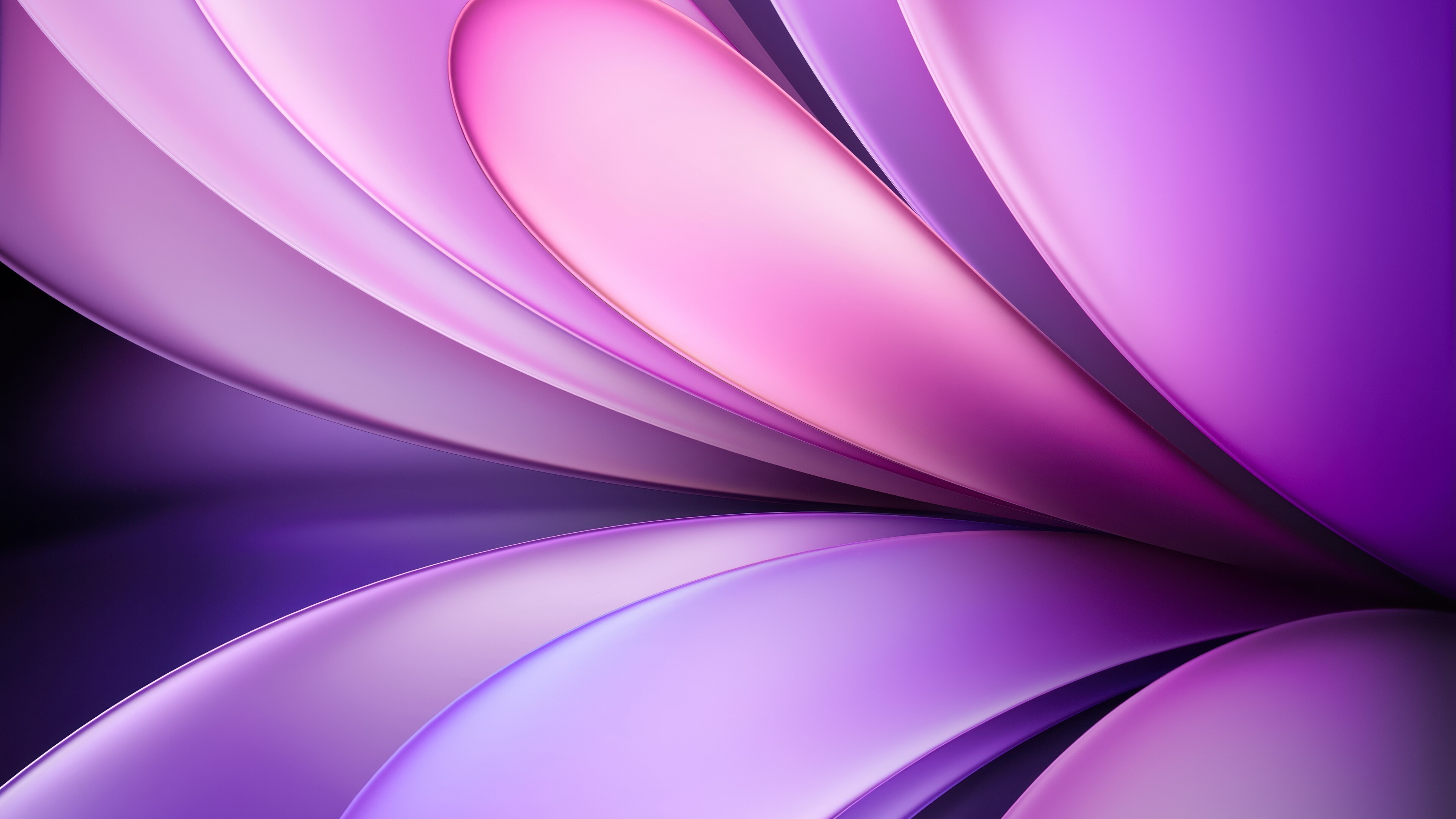 4K, Pink Abstract Shapes, 3840x2160