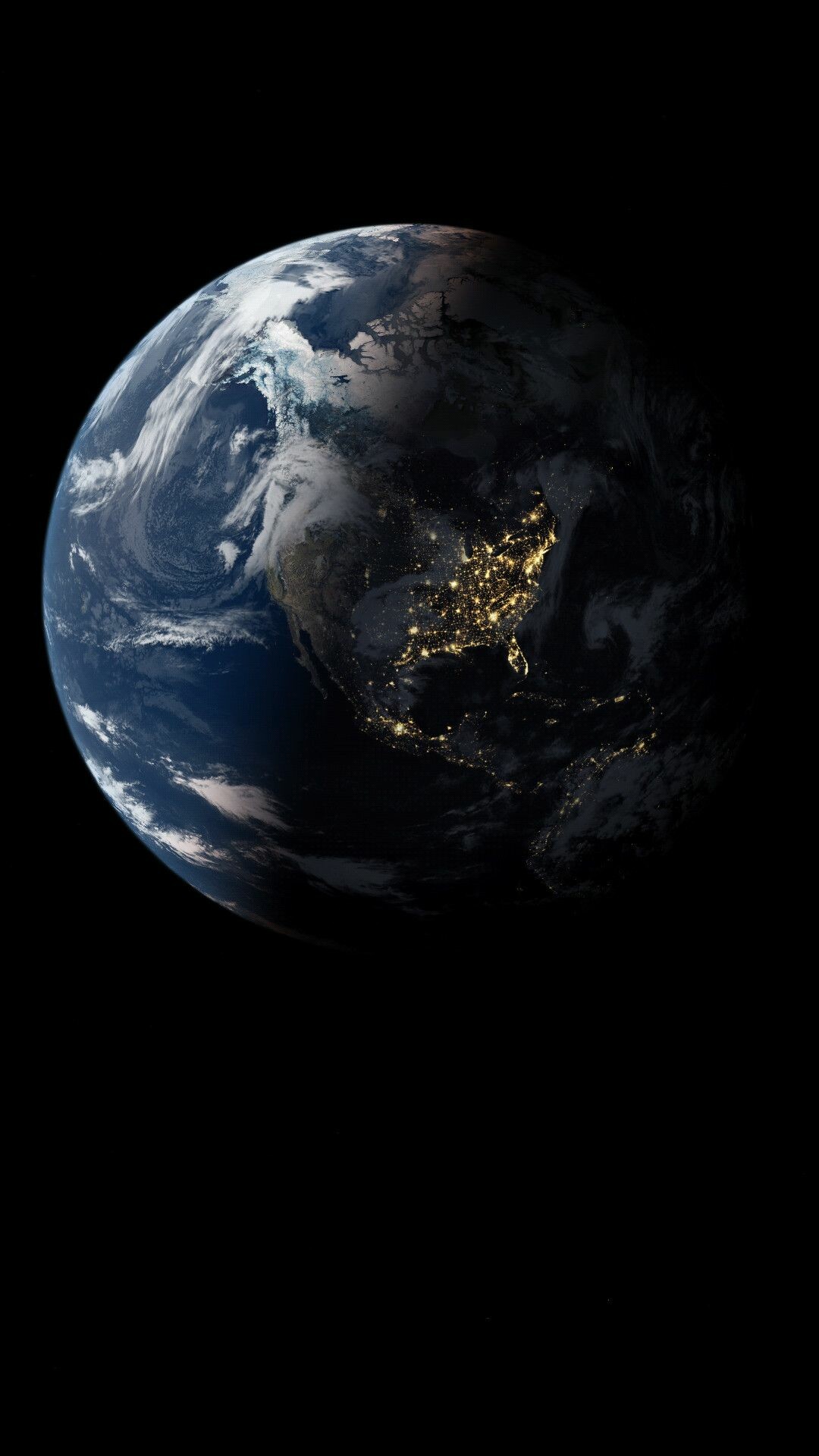 Earth at Night, Top backgrounds, Space wallpapers, 1080x1920 Full HD Phone