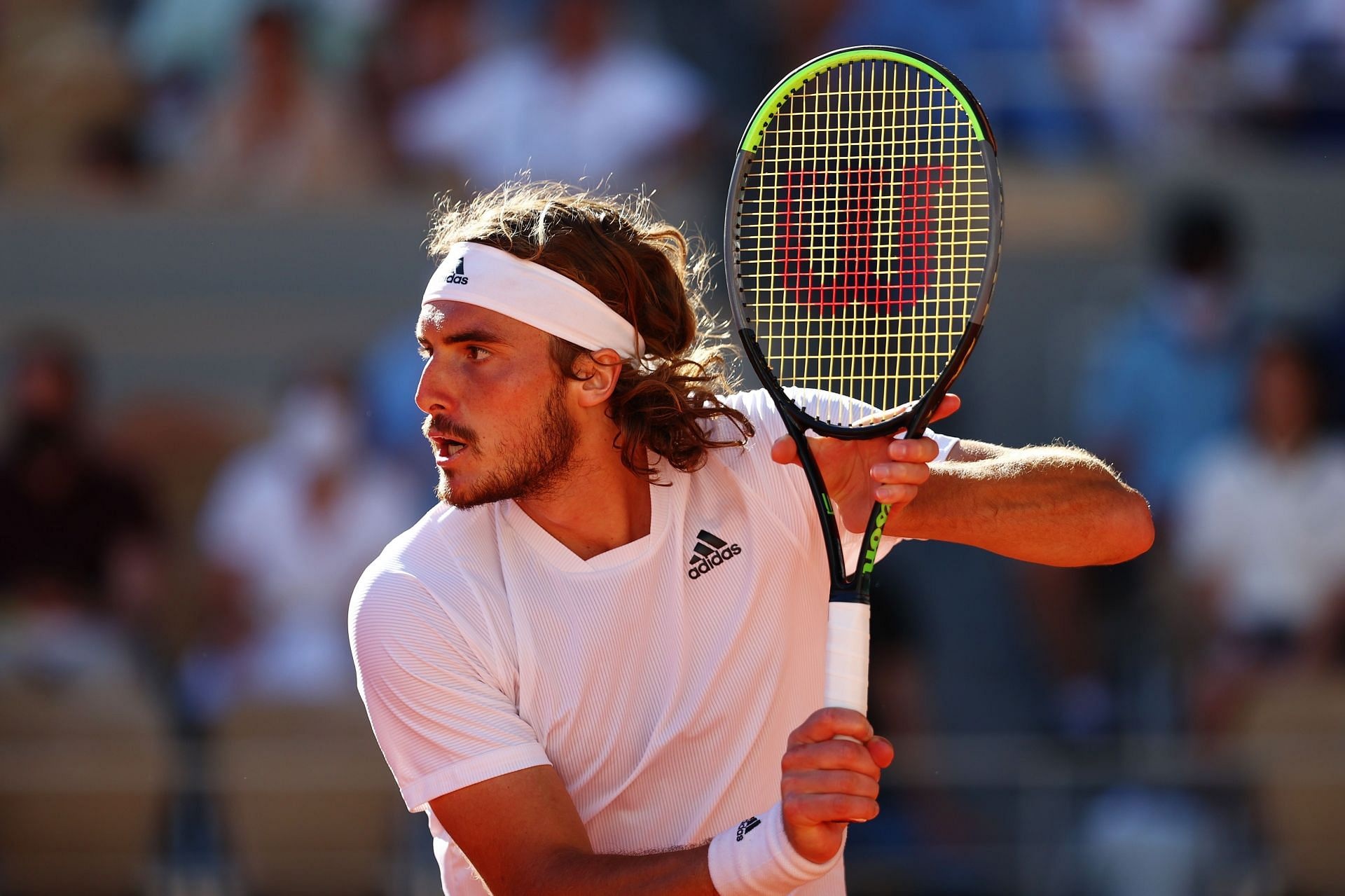 Stefanos Tsitsipas, Tennis with local kids, Crete, 1920x1280 HD Desktop