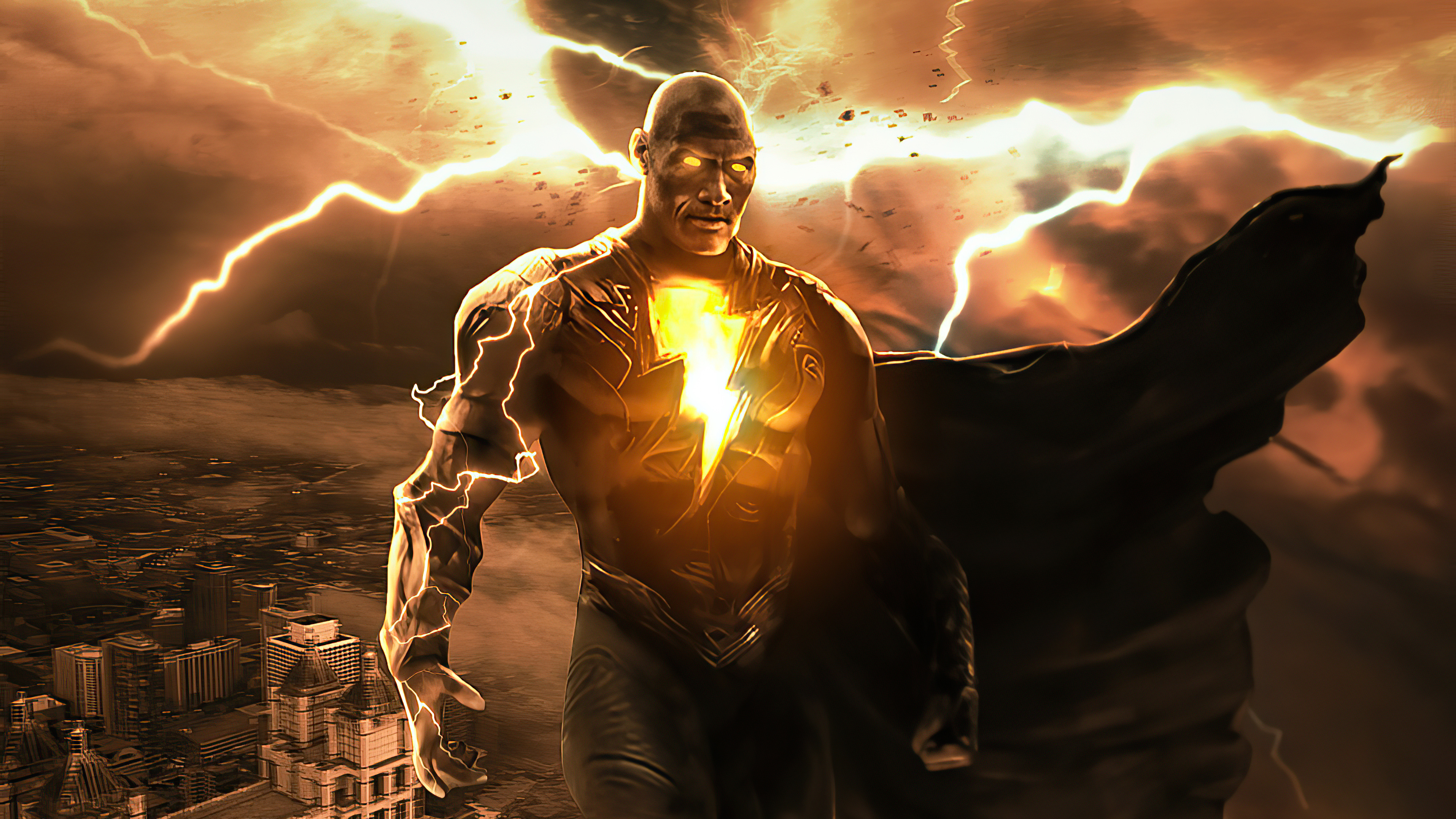 Black Adam, Stunning 4K wallpapers, Superhuman strength, Action-packed, 3840x2160 4K Desktop