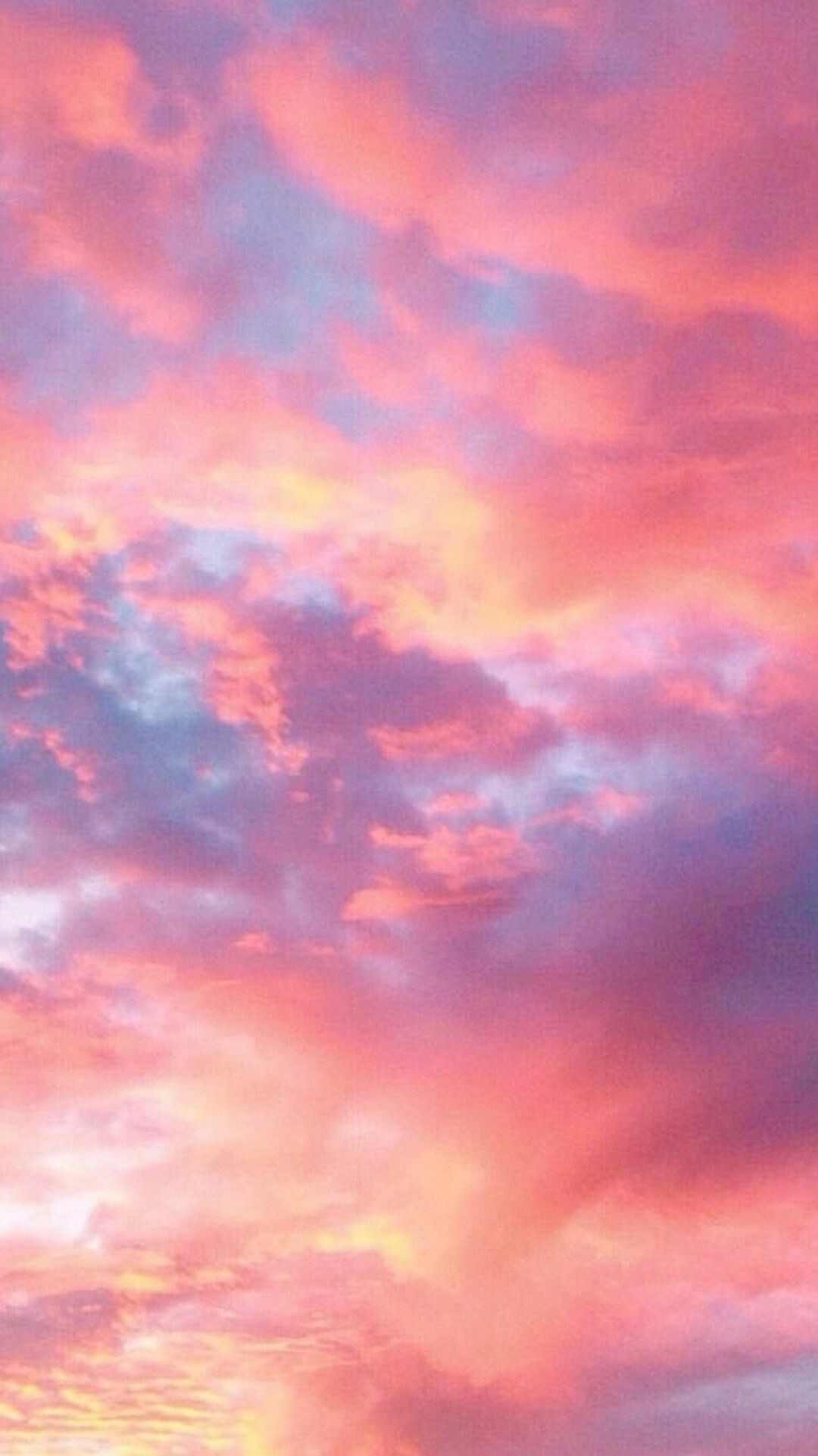 Clouds aesthetic, Pink clouds wallpaper, Serene backdrop, Calming and soothing, 1080x1930 HD Phone