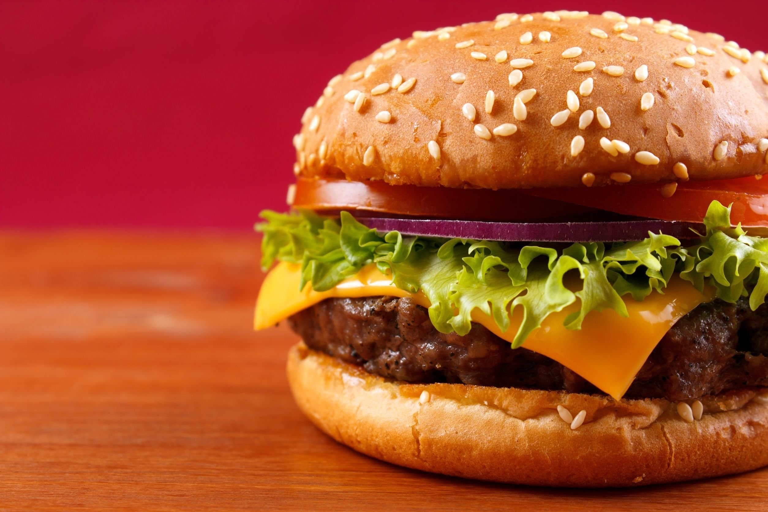 Fried hamburger desktop wallpaper, Aromatic visuals, Appetizing, Temptation, 2510x1680 HD Desktop