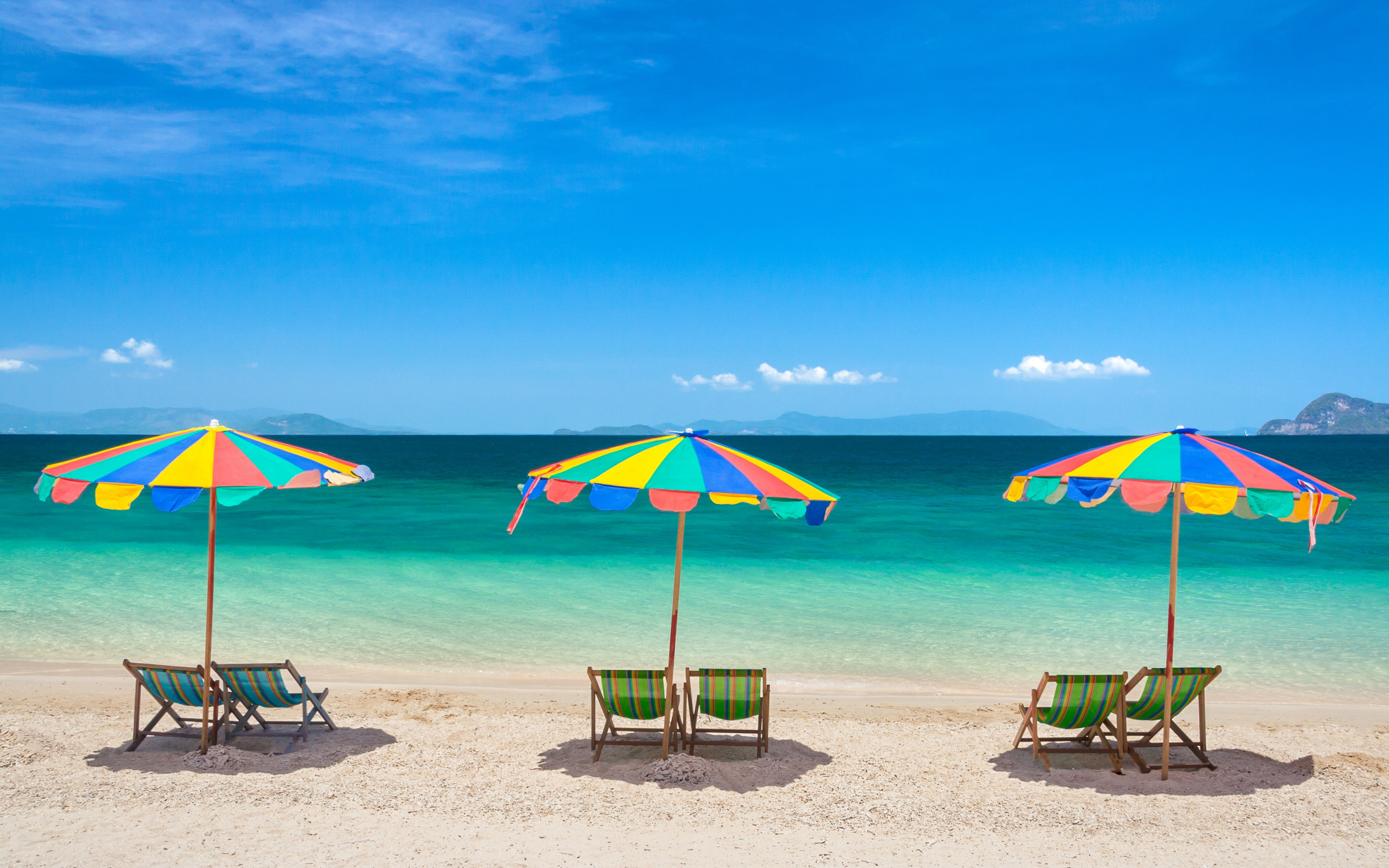 Phuket, Beach Umbrella Wallpaper, 2880x1800 HD Desktop