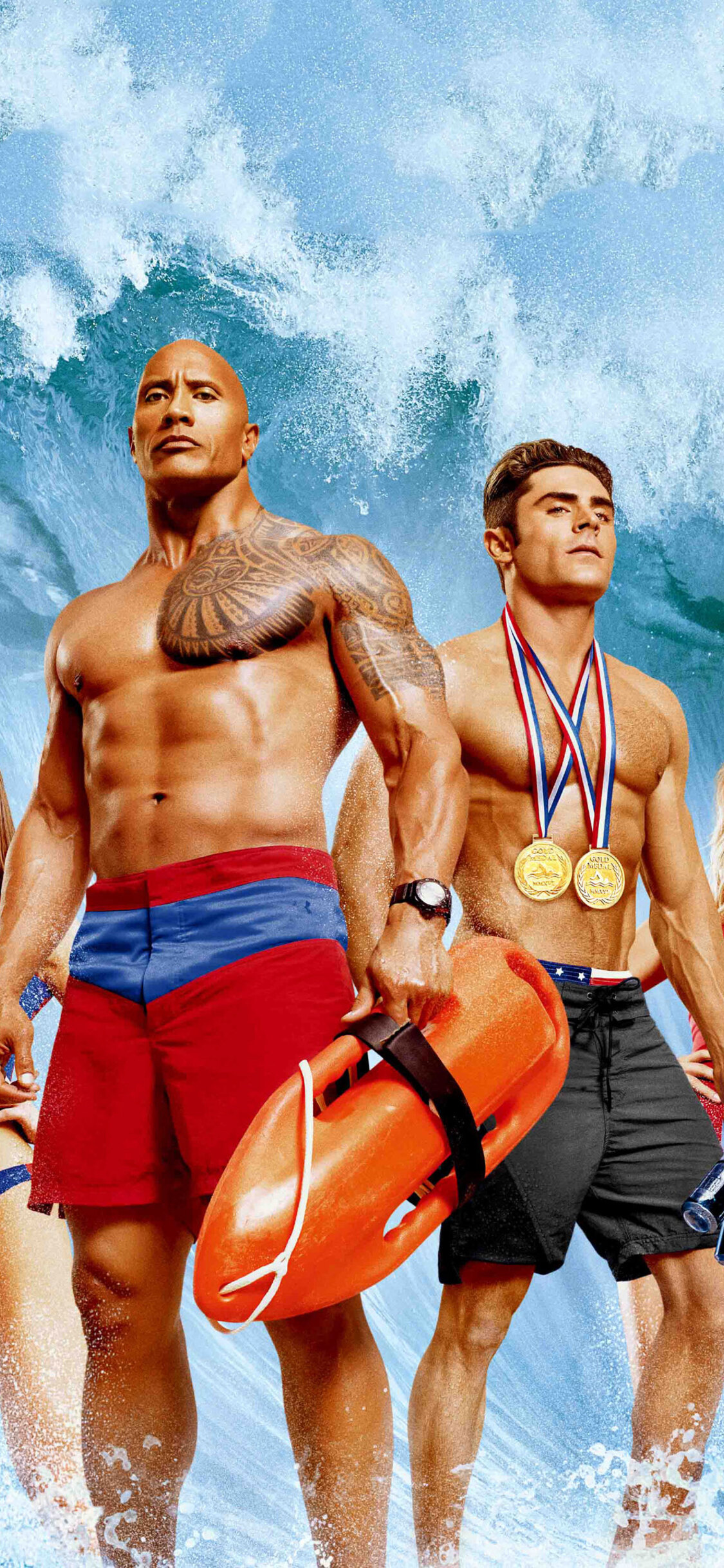 Baywatch, 2017 Movie, 4K iPhone XS, Wallpapers, 1130x2440 HD Phone