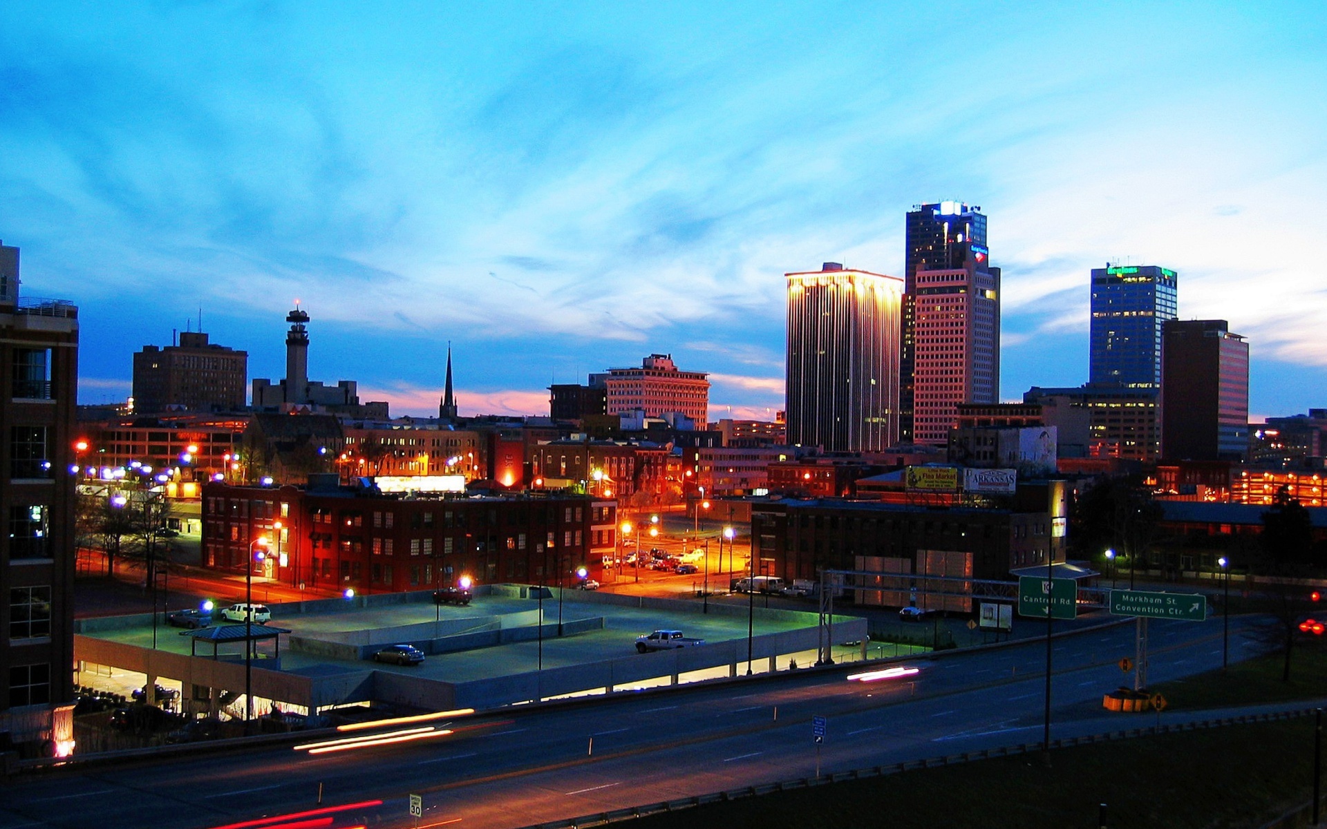 Little Rock, Arkansas cityscape, Urban scenery, Vibrant wallpapers, 1920x1200 HD Desktop