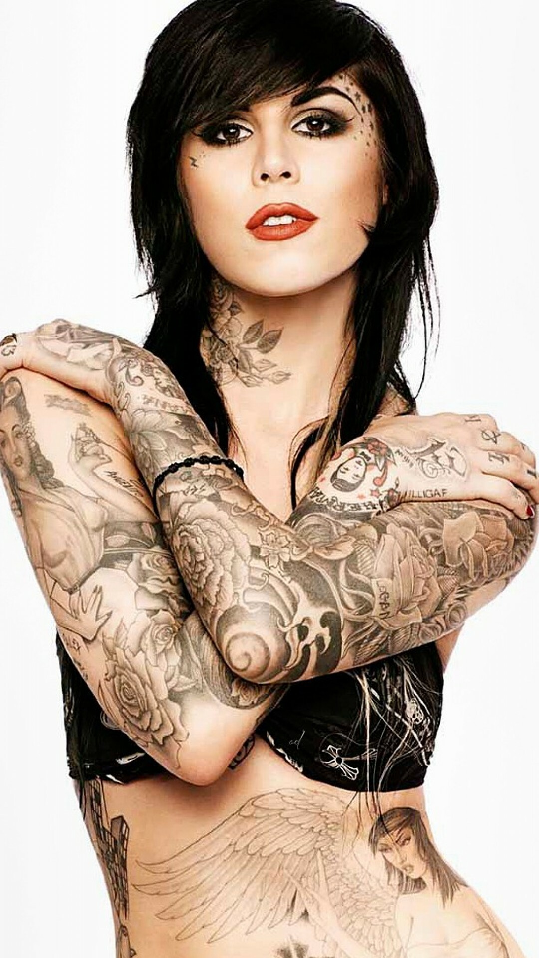 Kat Von D, iPhone 7 Plus wallpaper, Stylish background, Unique aesthetics, 1080x1920 Full HD Phone