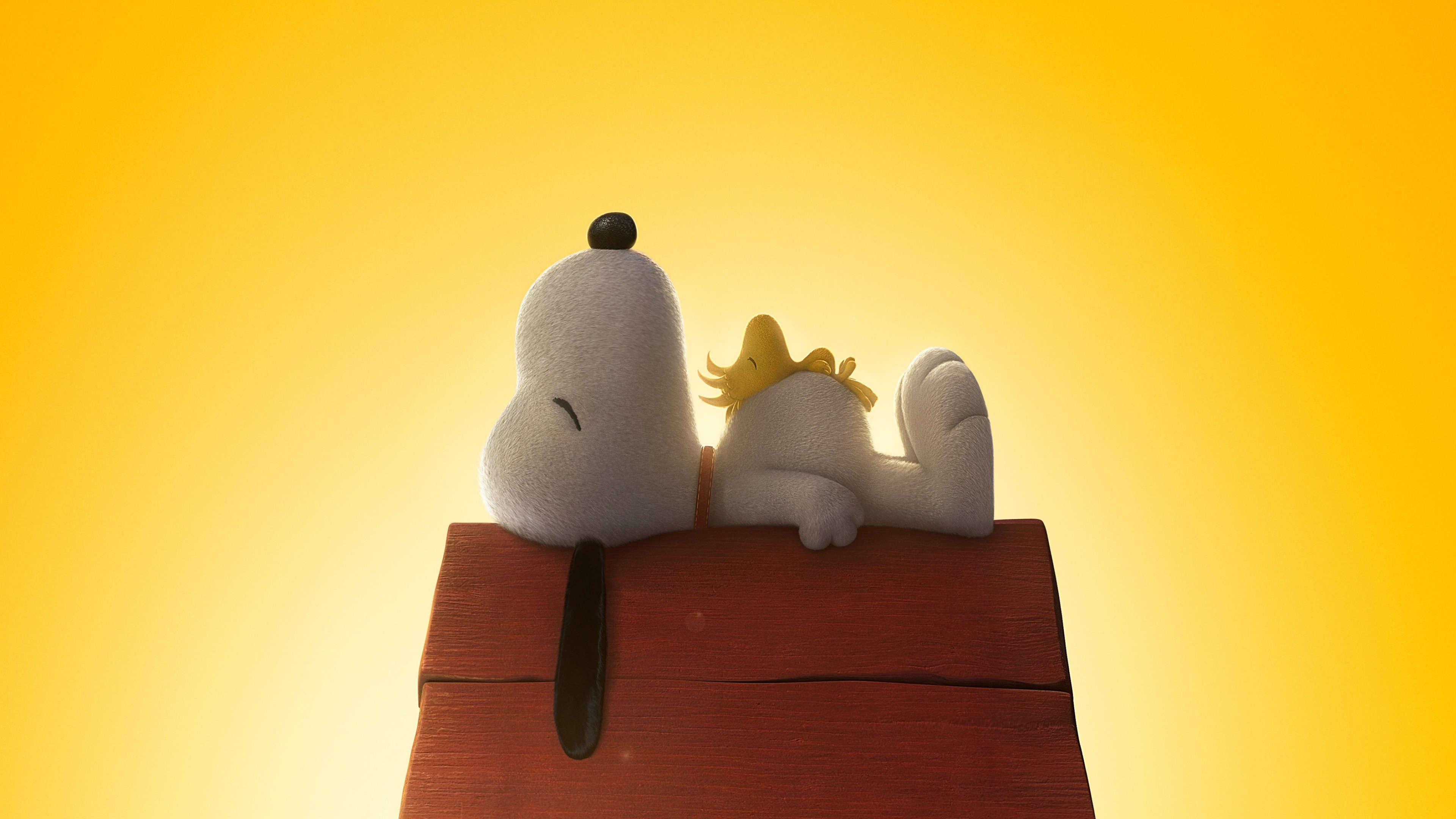 Snoopy, Woodstock, red doghouse, 4K Desktop wallpaper