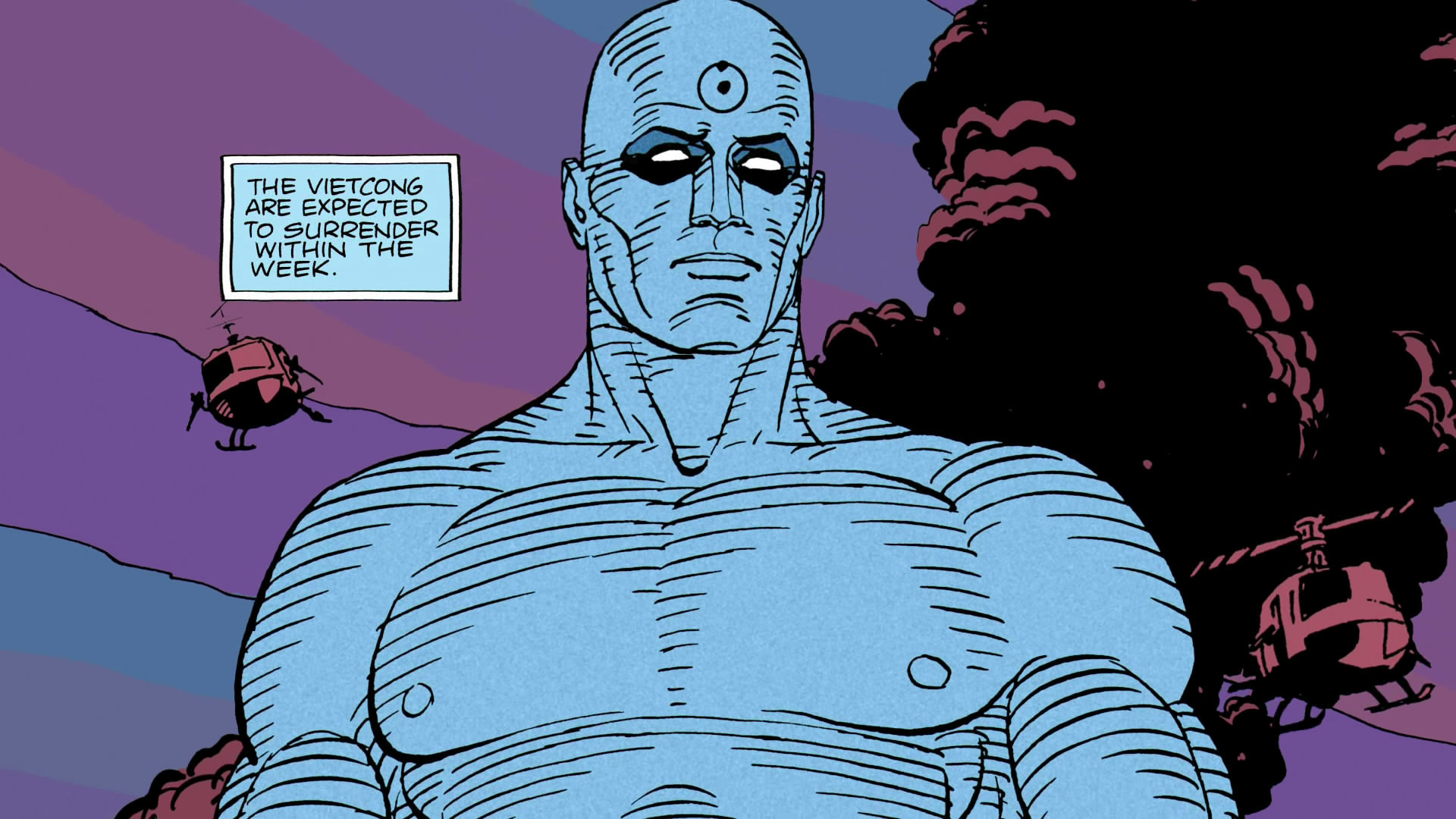 Dr. Manhattan, Dynamic wallpapers, Cosmic aura, Photorealistic art, 1920x1080 Full HD Desktop