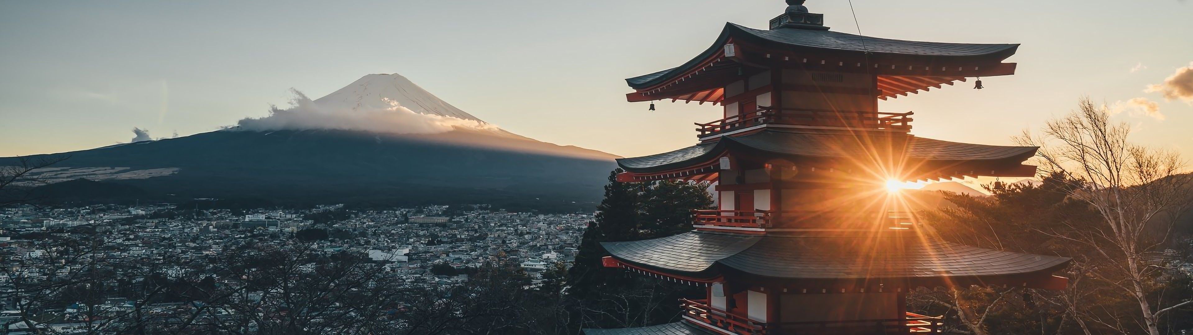 Japan Skyline, Aesthic Japan, Dual monitor wallpaper, Zoey Sellers, 7680x2160 4K Desktop