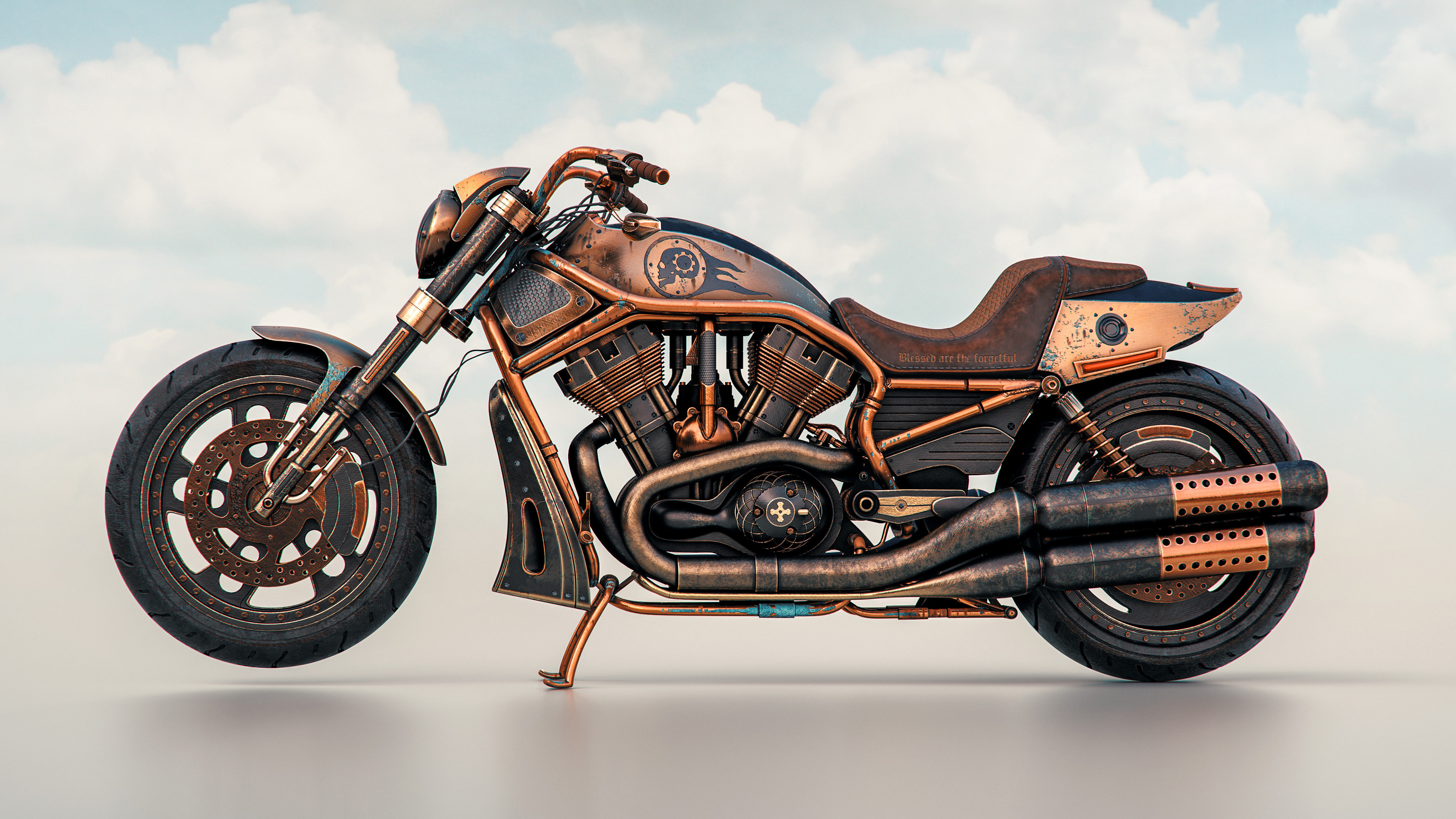 Bike, Copper Wallpaper, 3840x2160 4K Desktop