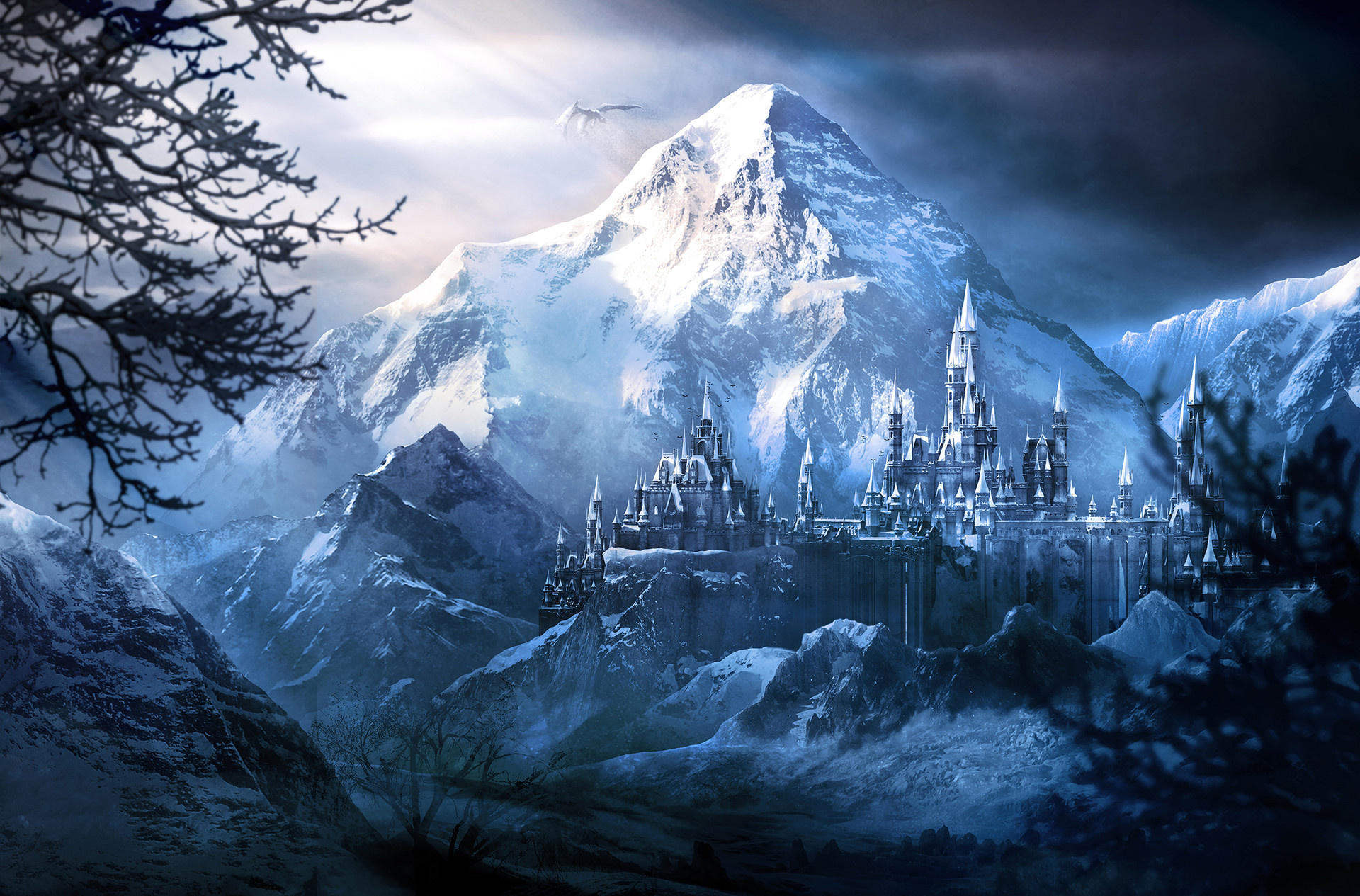 Ice castle, Frozen castle art, 1920x1270 HD Desktop