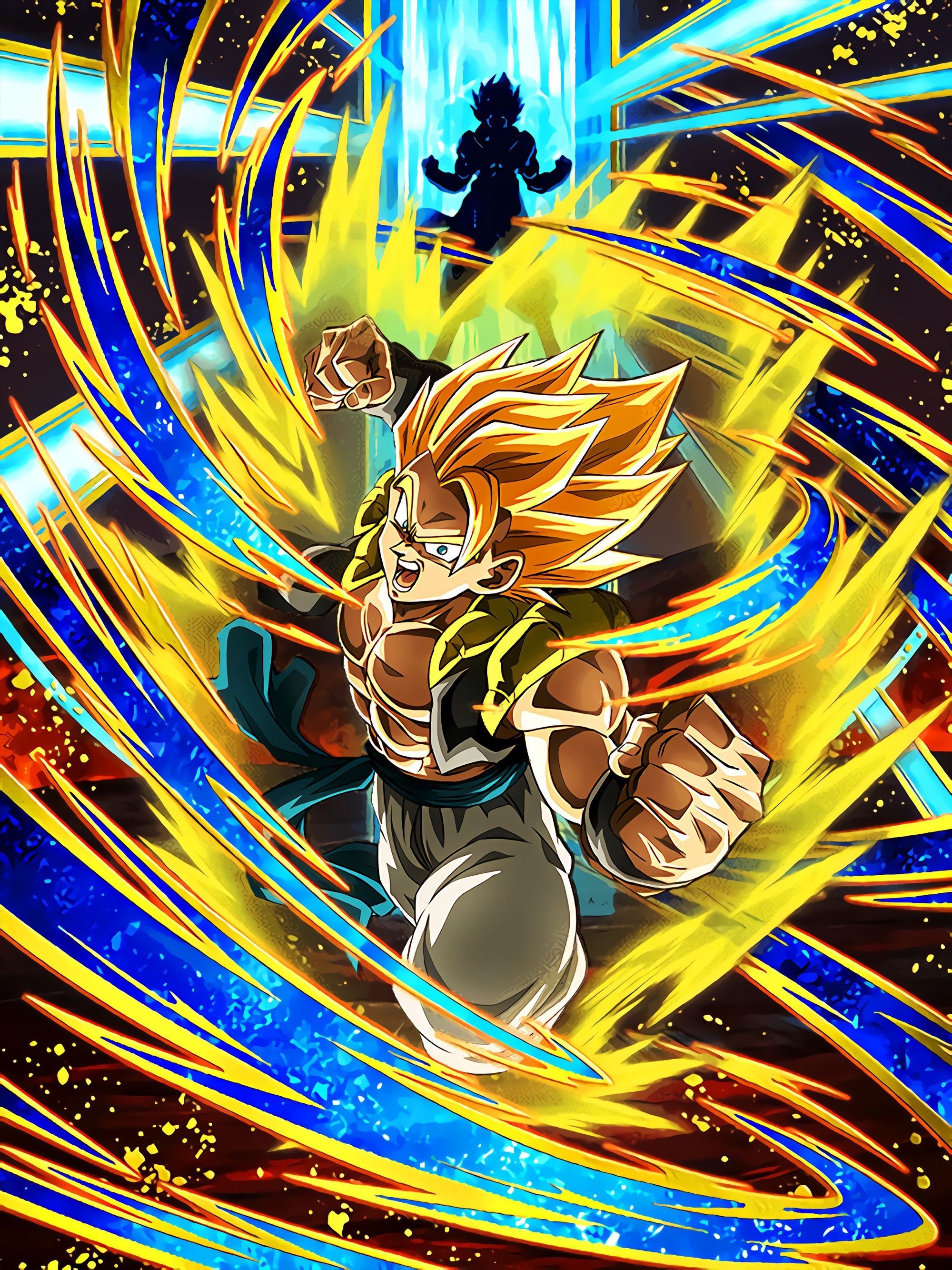 Super Saiyan Gogeta, Dragon Ball Z: Dokkan Battle, Golden energy aura, HD Phone wallpaper