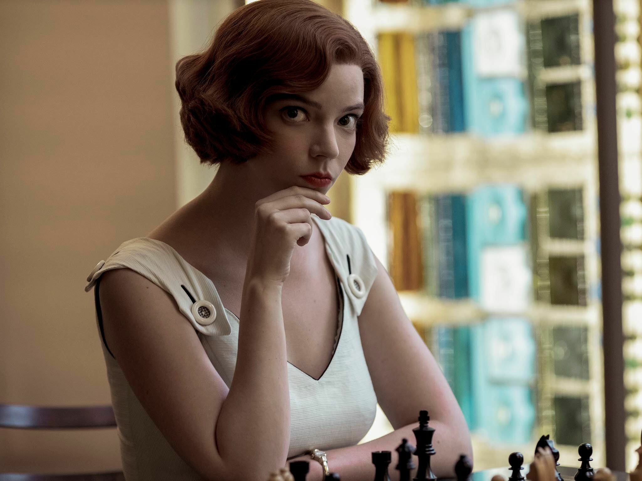 Beth Harmon wallpapers, The Queen's Gambit, Chess prodigy, Redhead, 2050x1540 HD Desktop