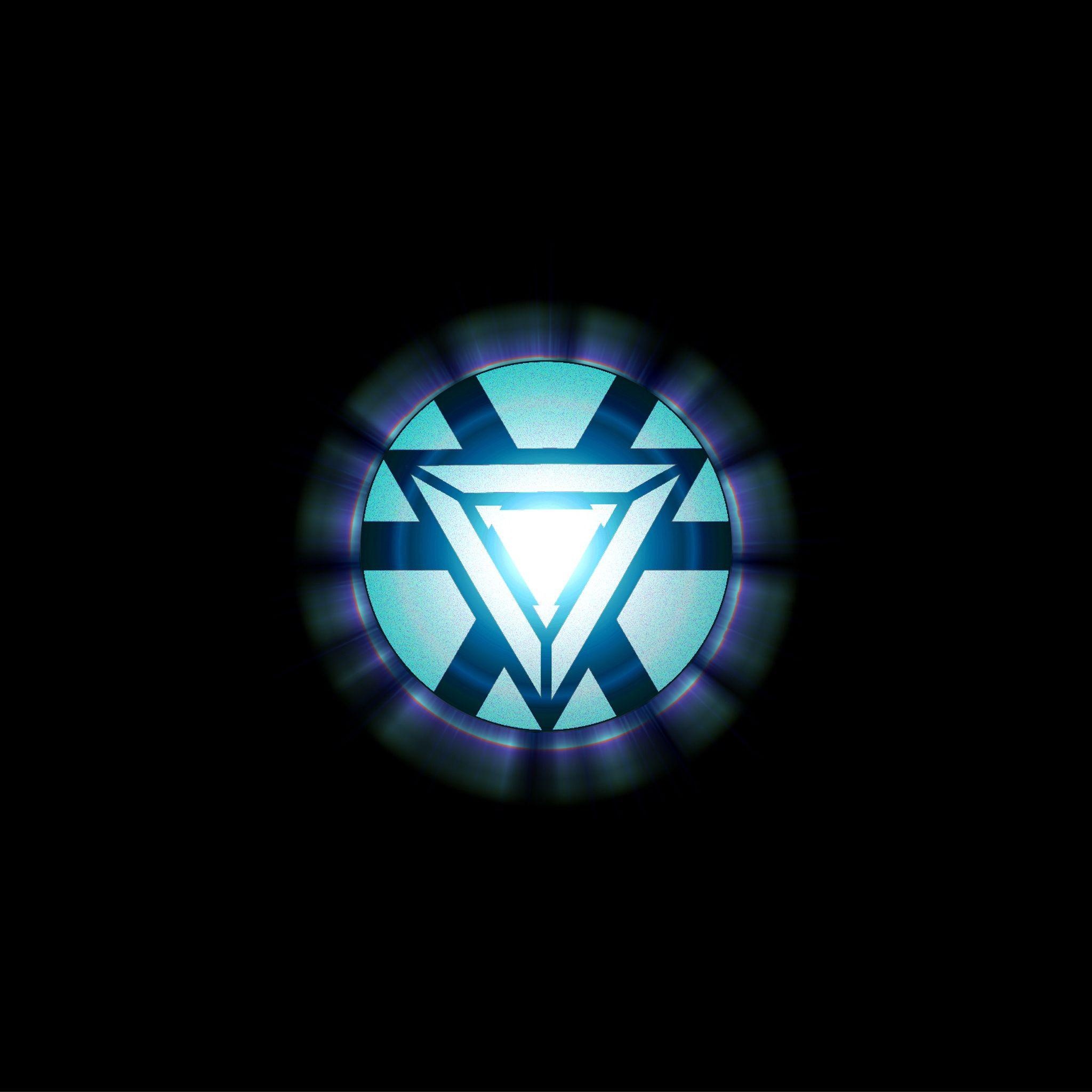 Arc Reactor, Iron Man Logo Wallpaper, 2050x2050 HD Phone