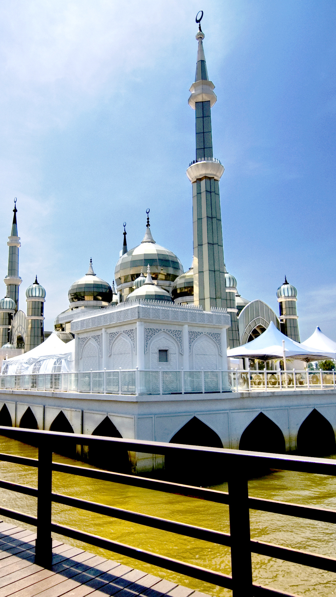 Crystal Mosque, Malaysia Wallpaper, 1080x1920 Full HD Phone
