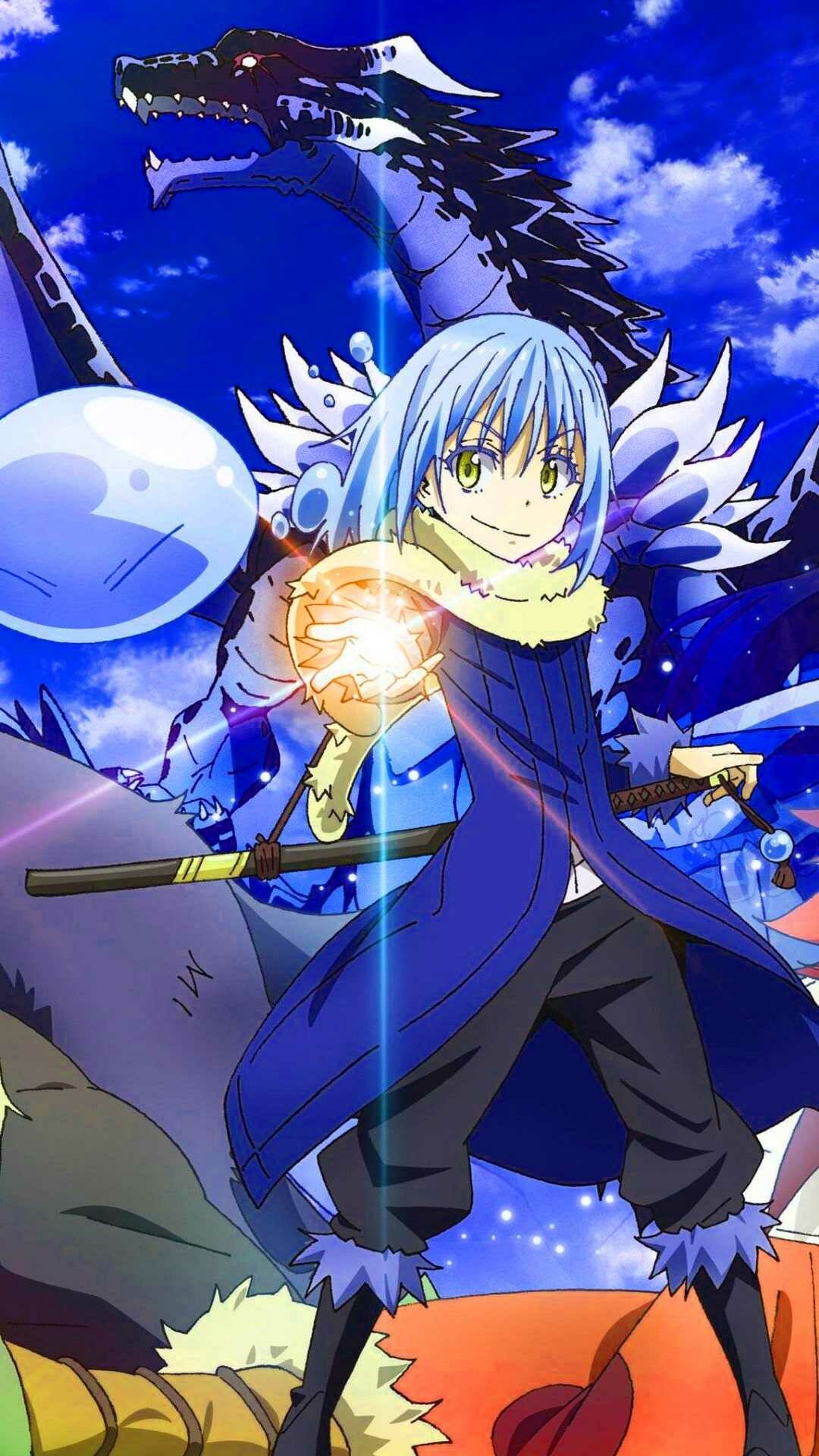 Rimuru Tempest wallpaper, Anime background, Free HD wallpapers, Fantasy anime, 1080x1920 Full HD Phone