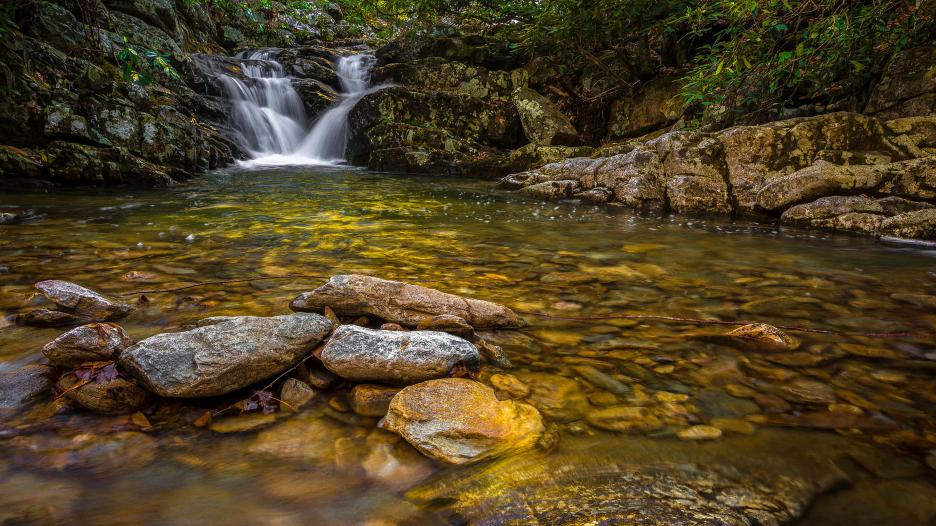 Red Fork falls, Unaka mountain, Tennessee nature, 1920x1080 Full HD Desktop