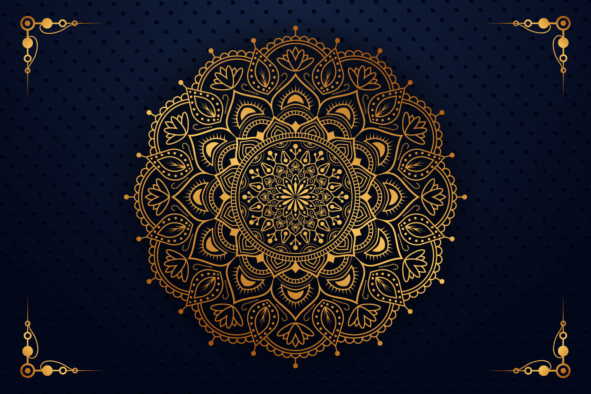 Luxury mandala background, Gold color scheme, Sophisticated design, Creative graphic, 2000x1340 HD Desktop