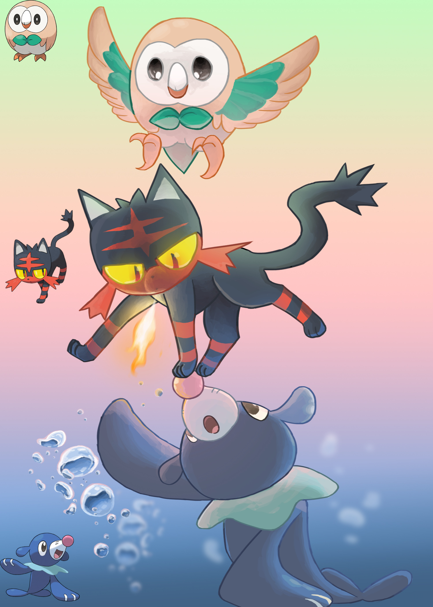 Litten, Pokemon anime, Starter Pokemon, Ambiguous gender, 1500x2100 HD Phone