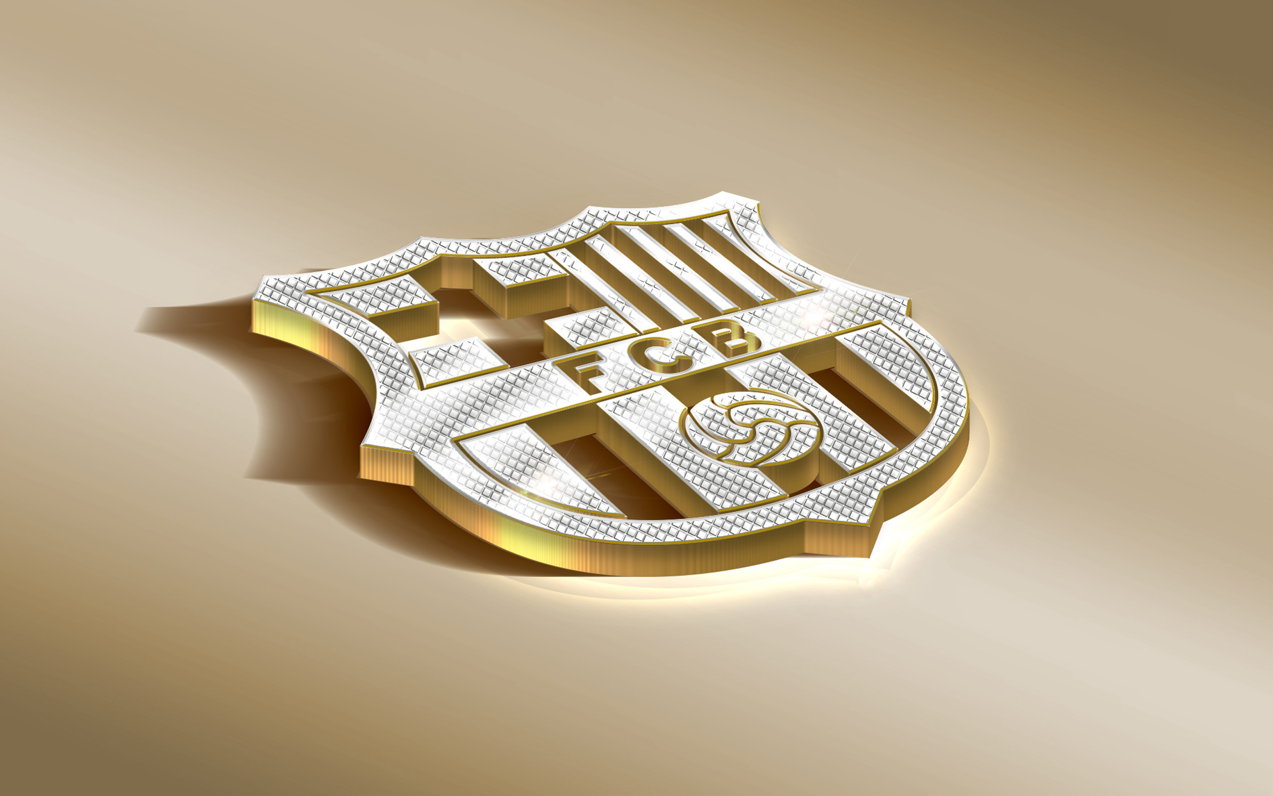 3D, Logo Barcelona Wallpaper, 2560x1600 HD Desktop