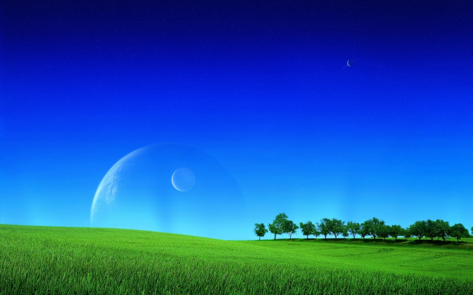 Landscape wallpaper, Moonlit field, Planetary beauty, Earth's ecosystem, 1920x1200 HD Desktop