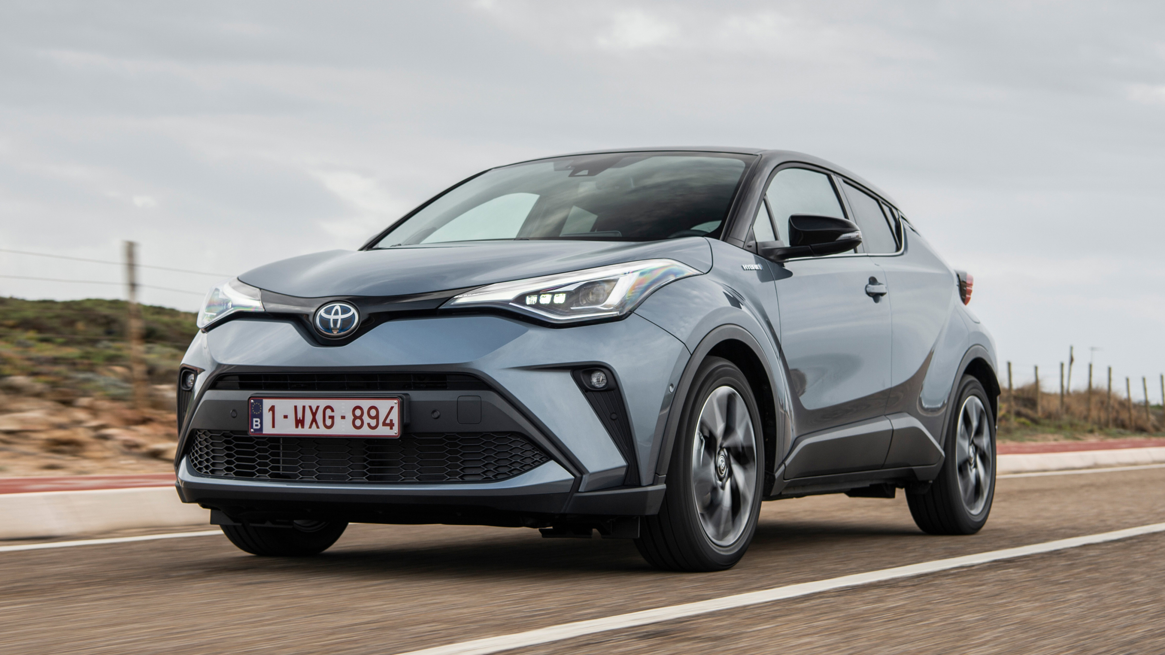 Toyota C-HR, Hybrid model, Grey color, Modern design, 3840x2160 4K Desktop