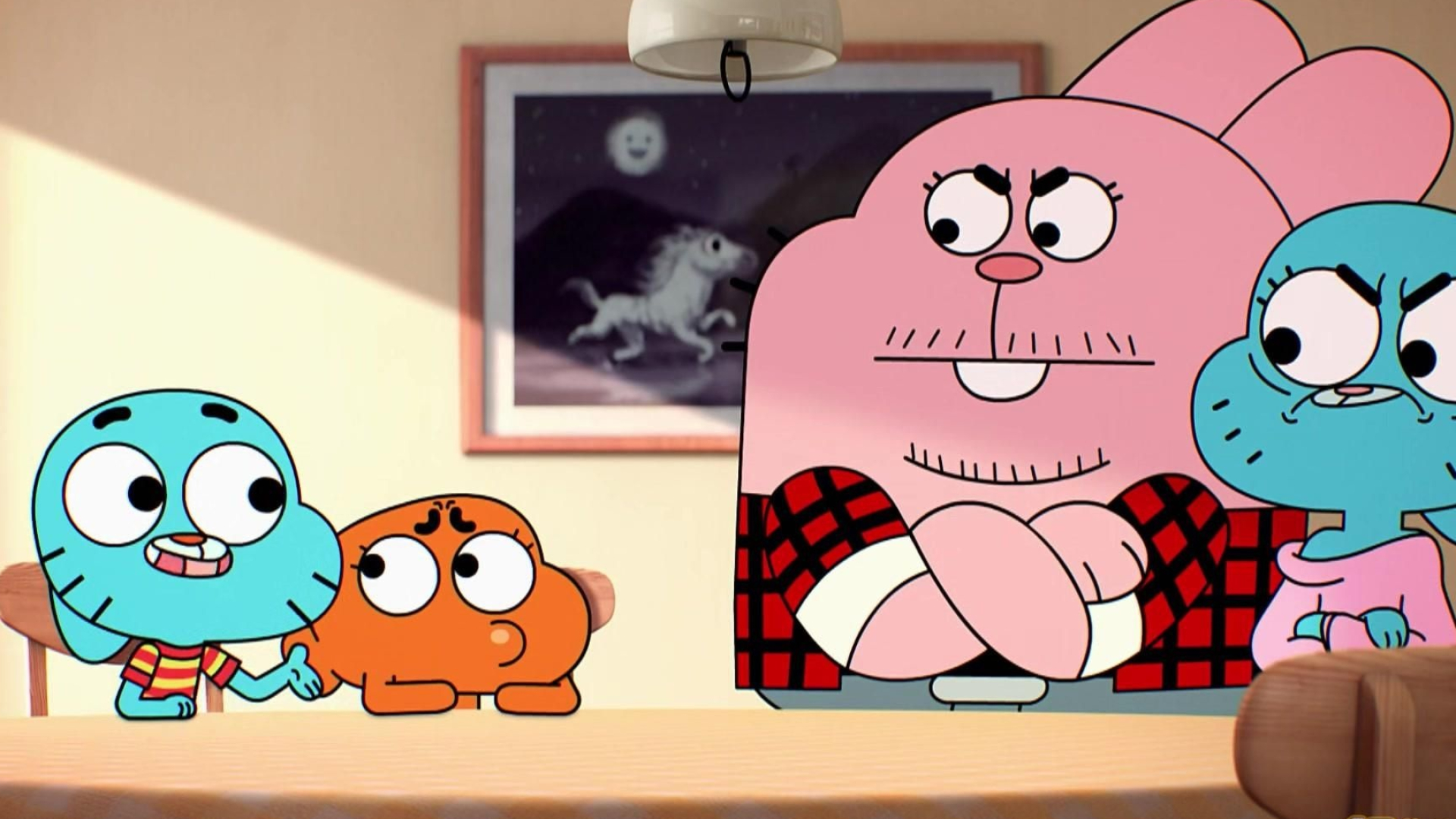 Richard Watterson, Gumball Watterson, Darwin Watterson, Nicole Watterson, Full HD Desktop wallpaper