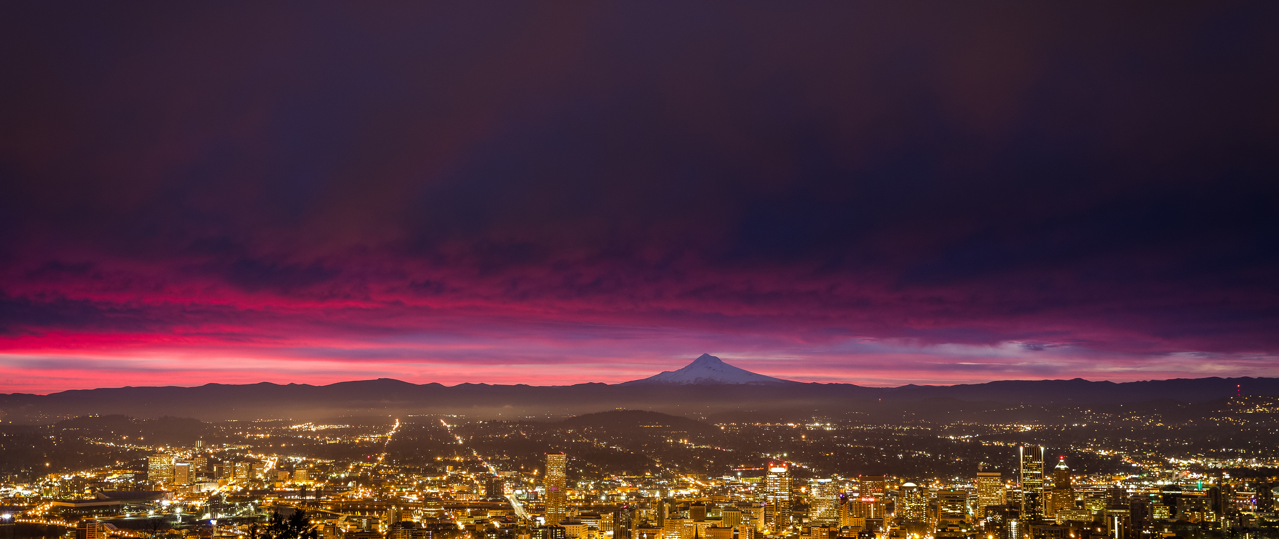 Portland, Sunrise resolution HD, 2560x1080 Dual Screen Desktop