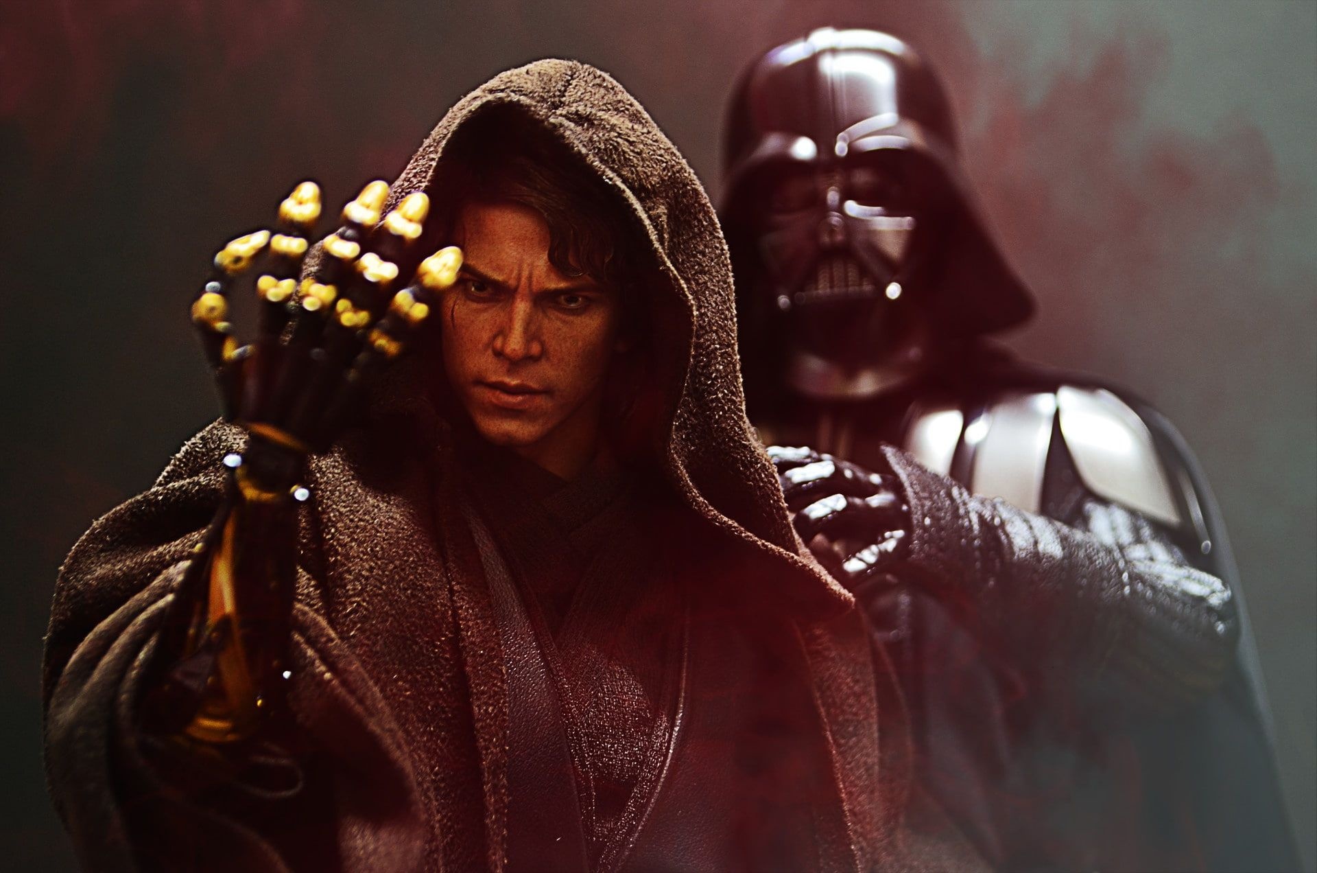 Anakin Skywalker, Darth Vader, Prosthetic mechanical hand, Star Wars, HD Desktop wallpaper