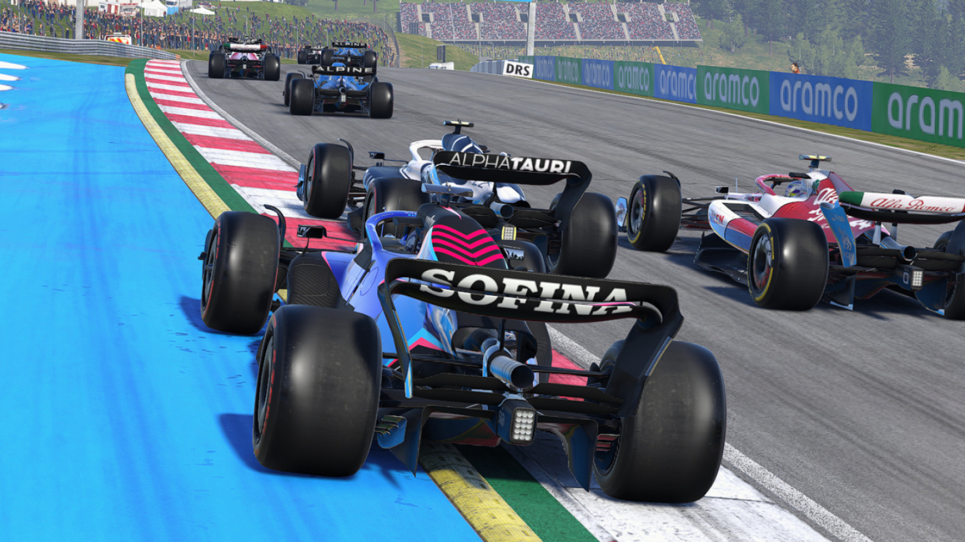 Williams Racing FW44, Scuderia AlphaTauri AT03, Alfa Romeo C42, Circuit Paul Ricard, F1 22 video game, Full HD Desktop wallpaper