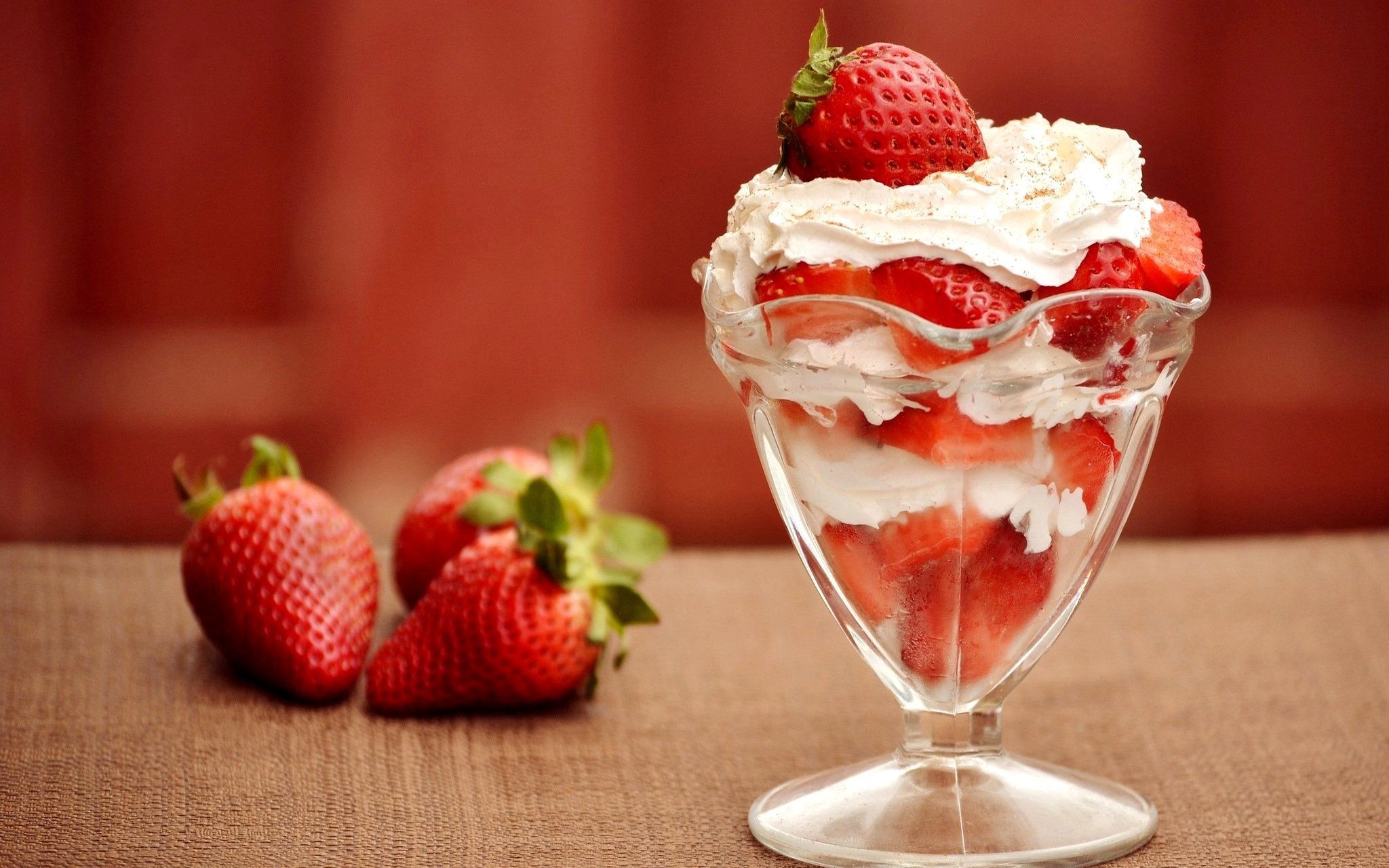 Ice cream delight, Strawberry flavor, Creamy texture, Delicious combo, 2050x1280 HD Desktop