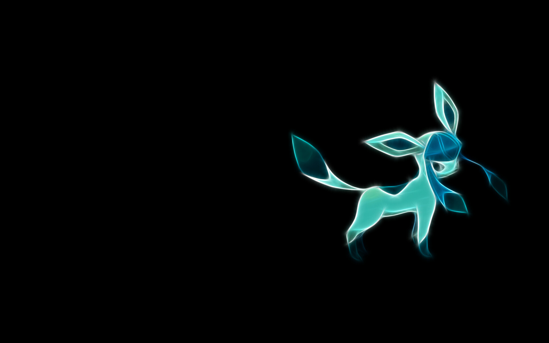 Glaceon, Simple background, Striking contrast, Free wallpaper, 1920x1200 HD Desktop