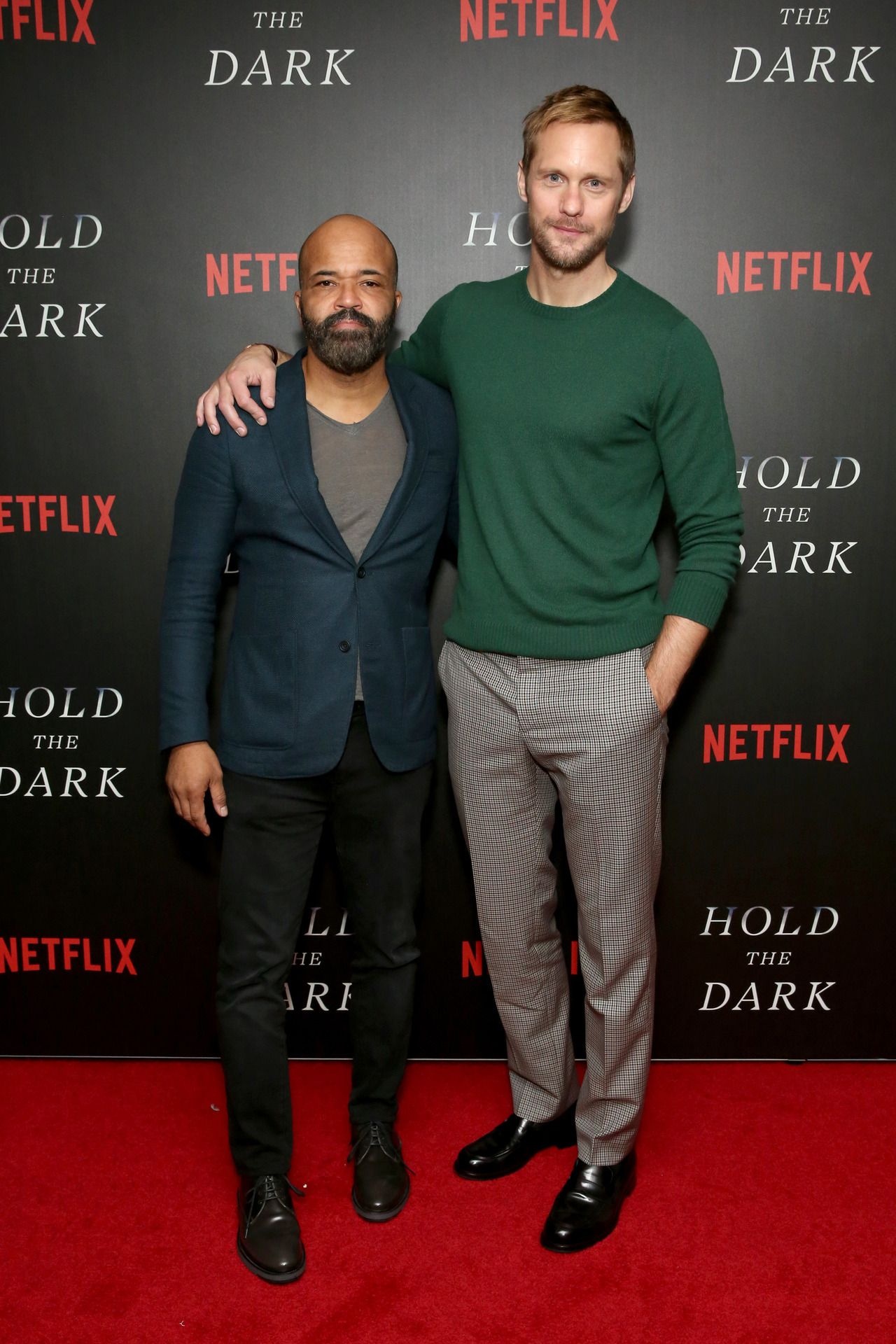 Dalexander Skarsgard, Jeffrey Wright, Hold the Dark, NY screening, 1280x1920 HD Phone