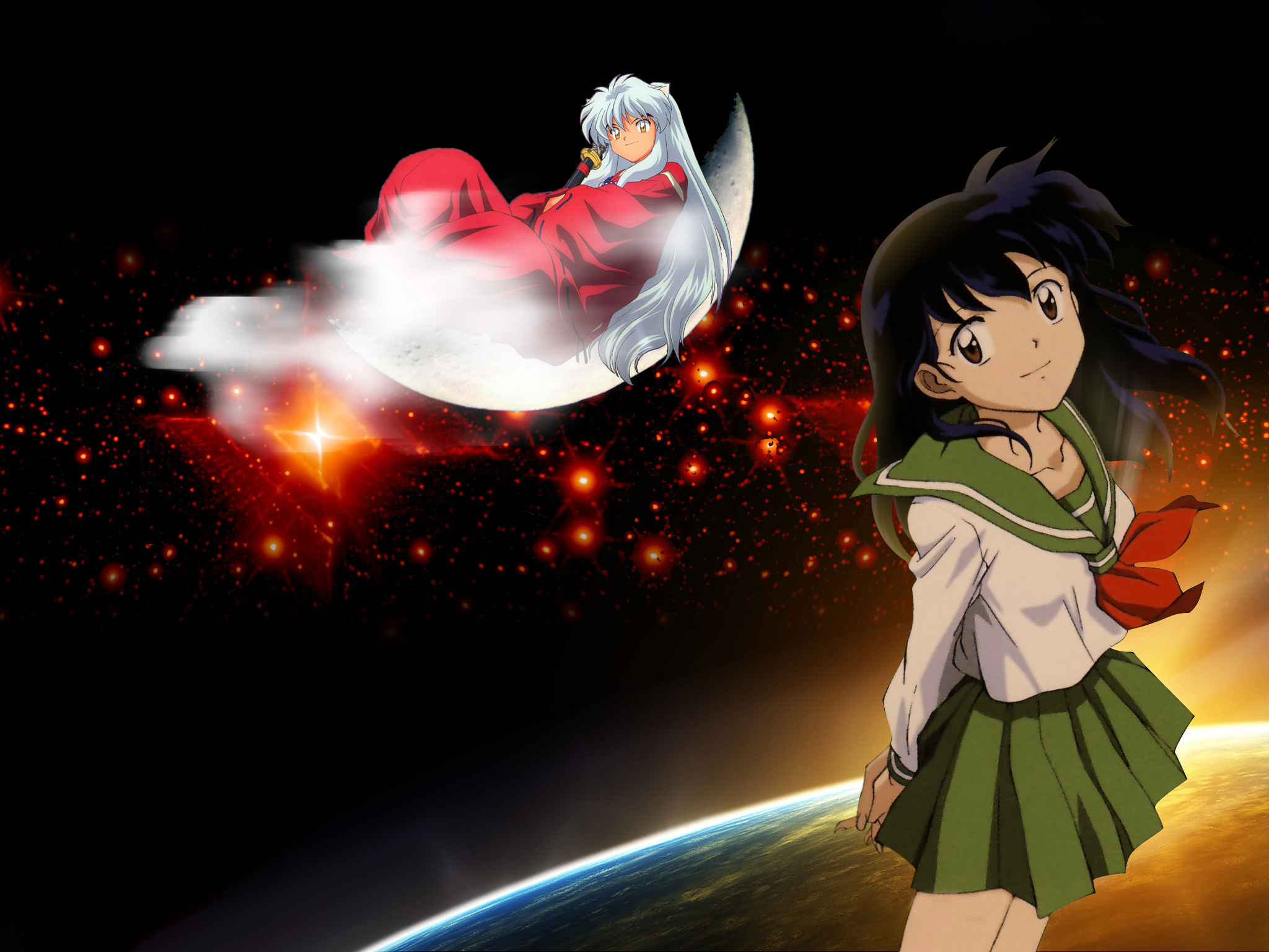 Kagome Higurashi, Artistic wallpapers, Captivating scans, Anime beauty, 2050x1540 HD Desktop