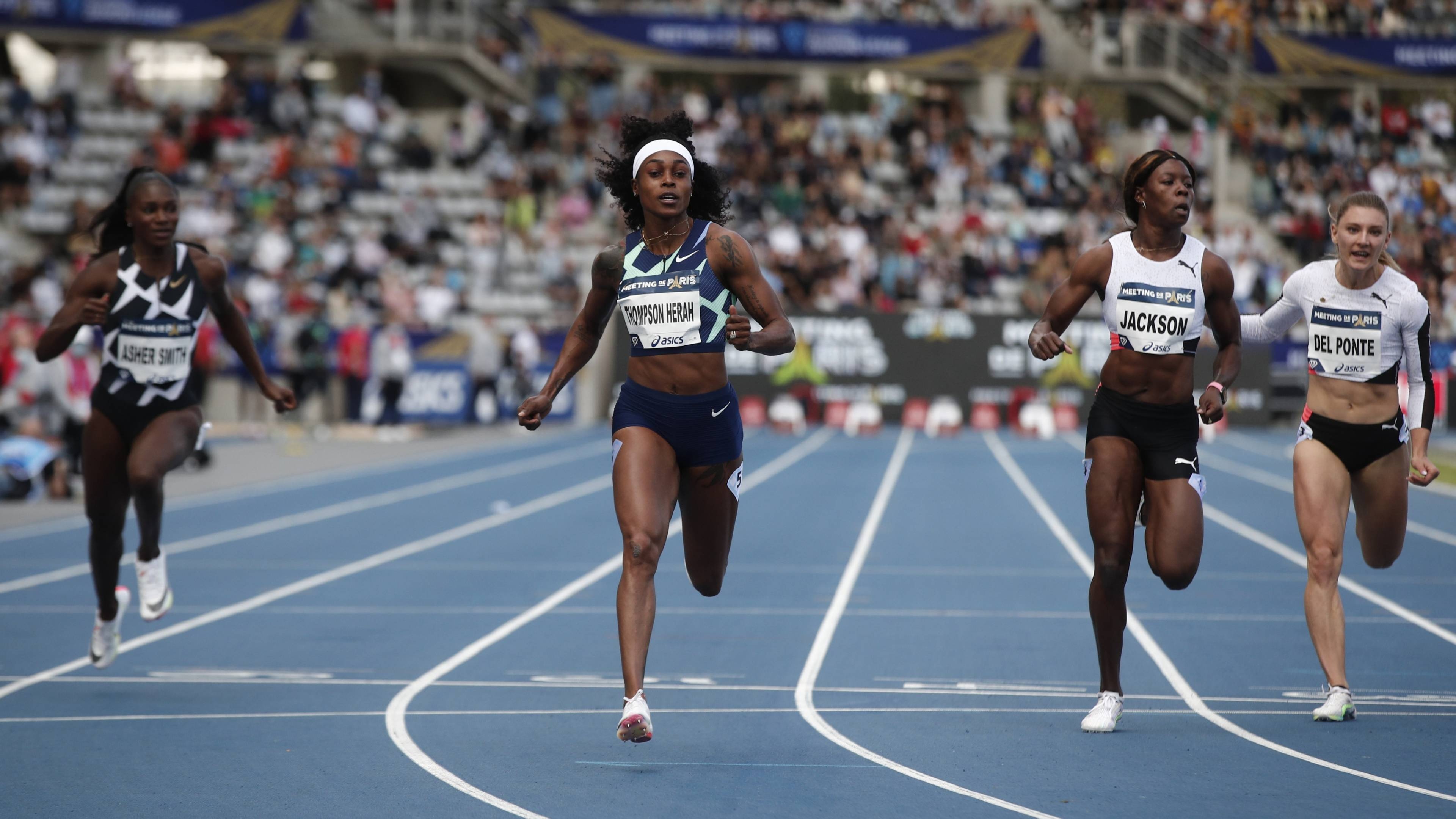 Shericka Jackson, Diamond League, Parijs, 100 meter, 3840x2160 4K Desktop