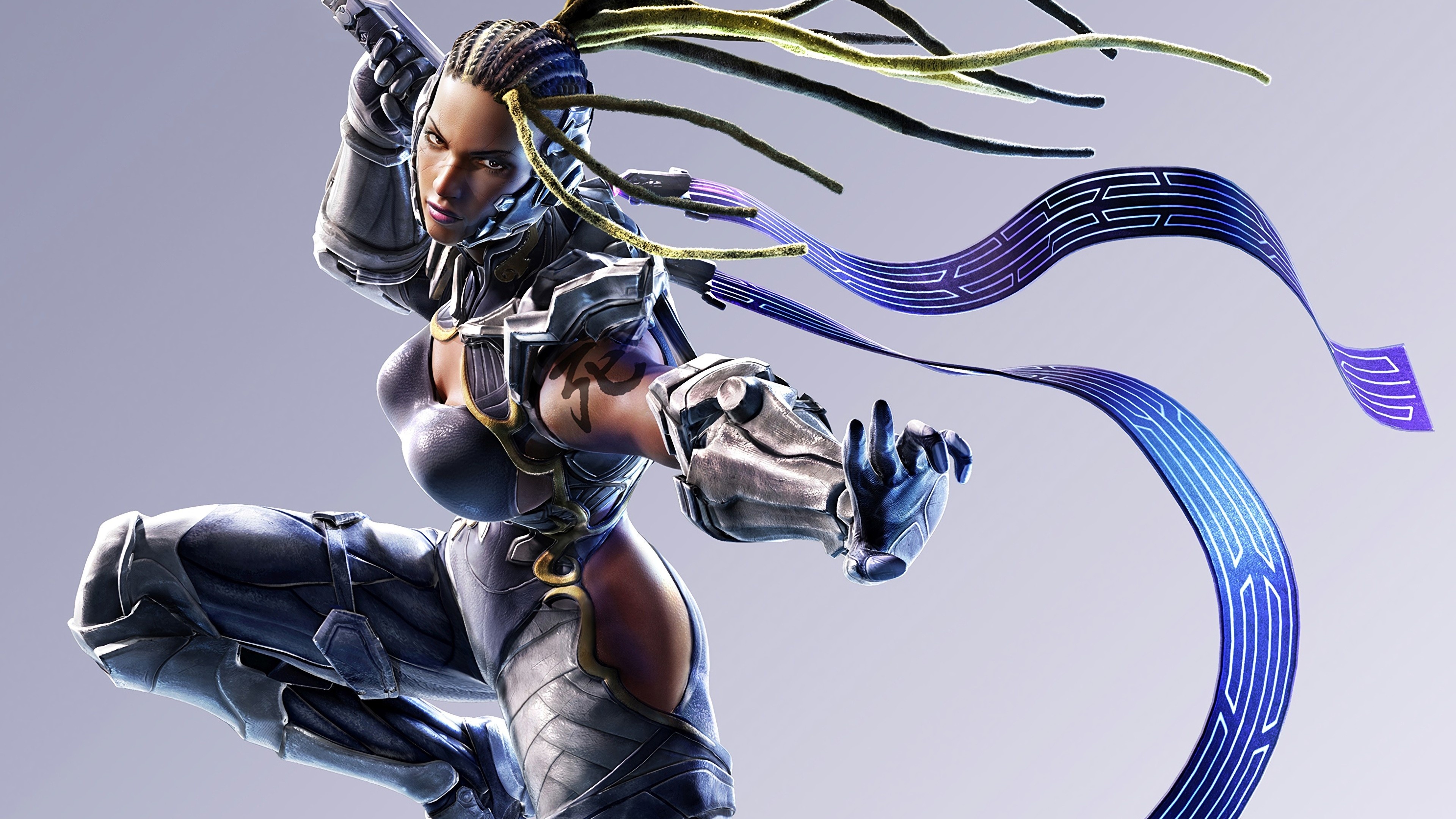 Master Raven, Tekken 7, cybernetic ninja armor, 4K Desktop wallpaper