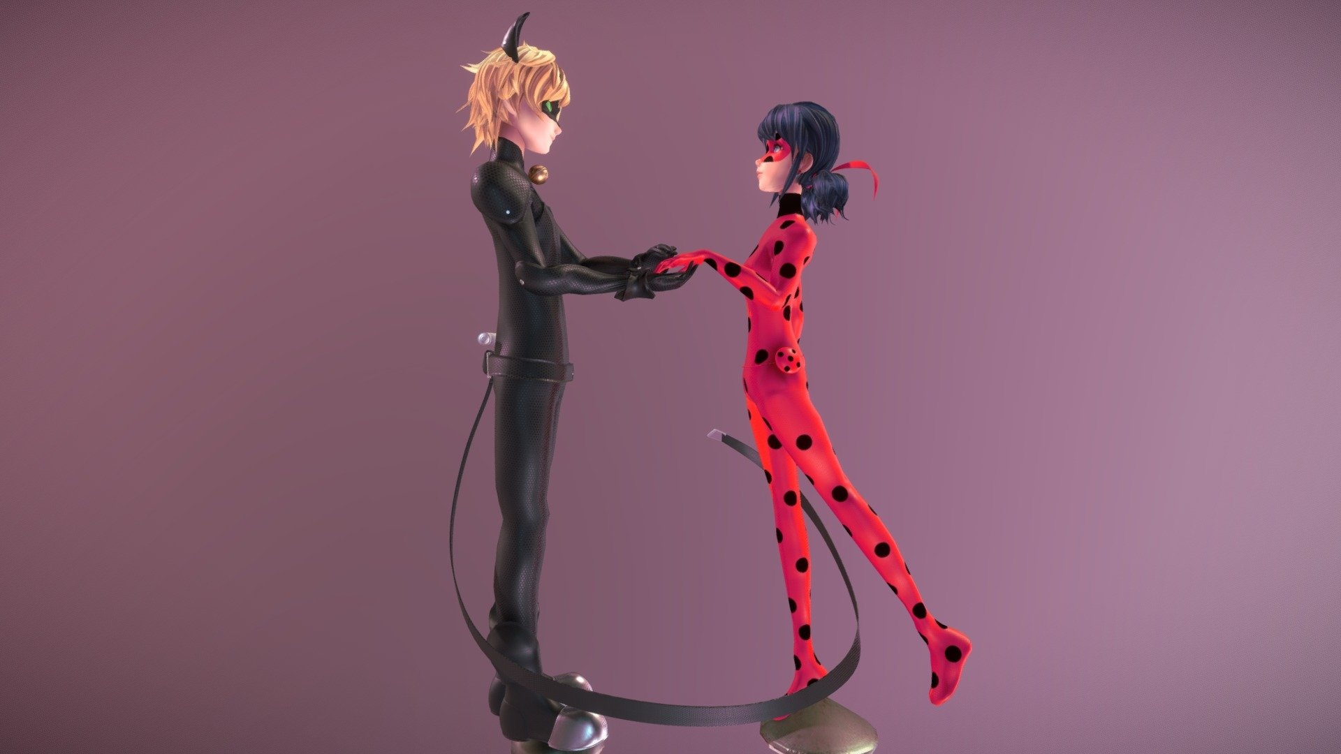 Ladybug and Cat Noir, Artstation creations, Miraculous animation, Fan favorites, 1920x1080 Full HD Desktop