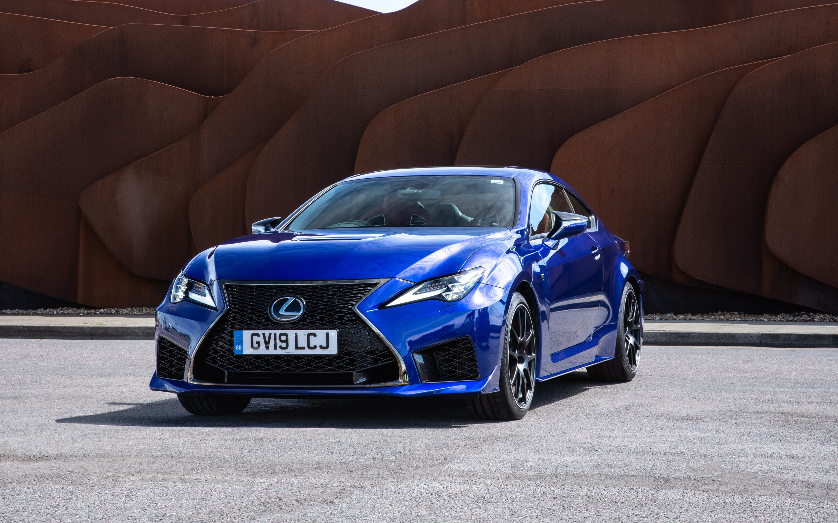 Lexus RC, 2020 front view, Blue sports car, Japanese luxury, 2880x1800 HD Desktop