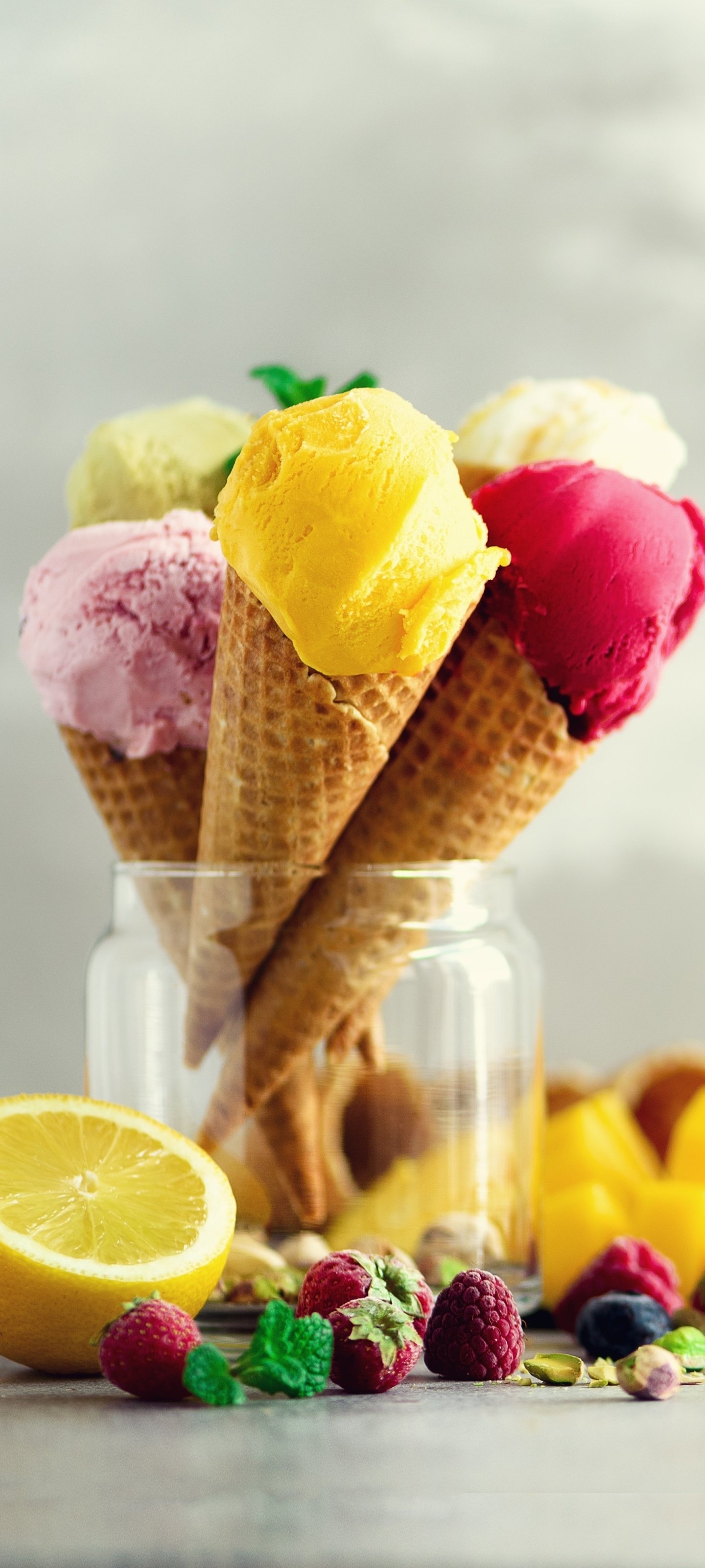 Mixed, Ice Cream Cone Wallpaper, 1440x3200 HD Phone